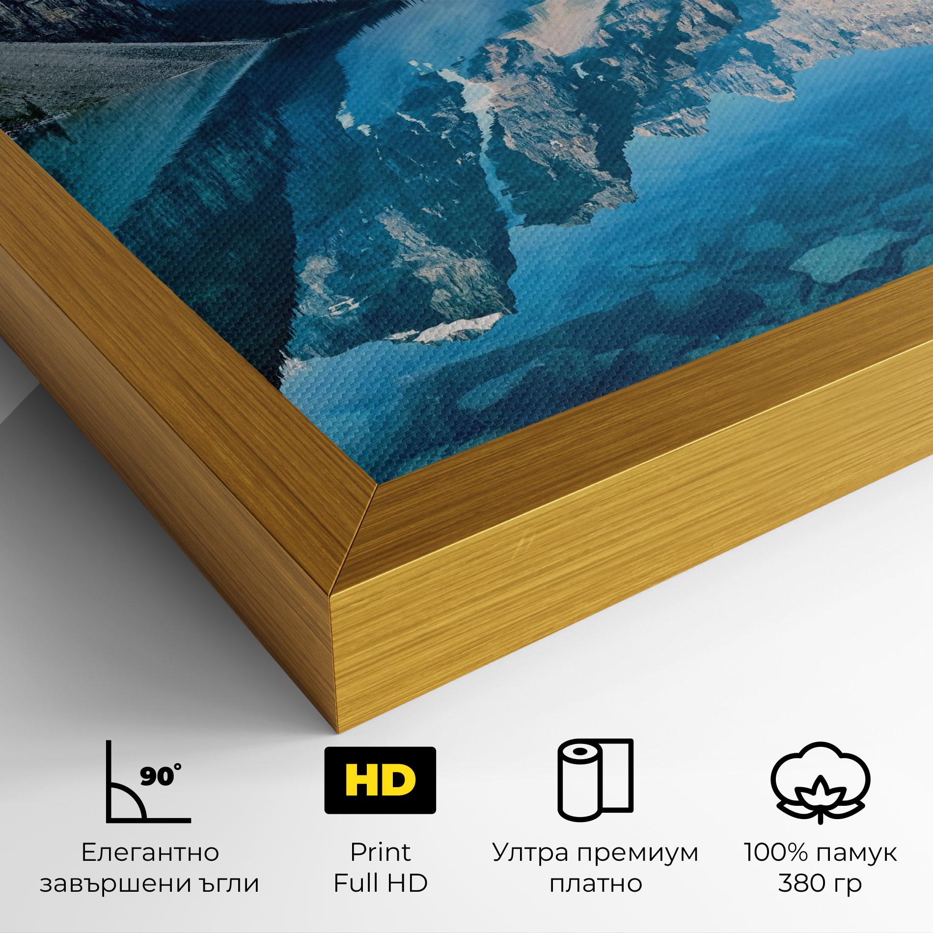 Картина на платно Mountain Crystal Lake mockup 4