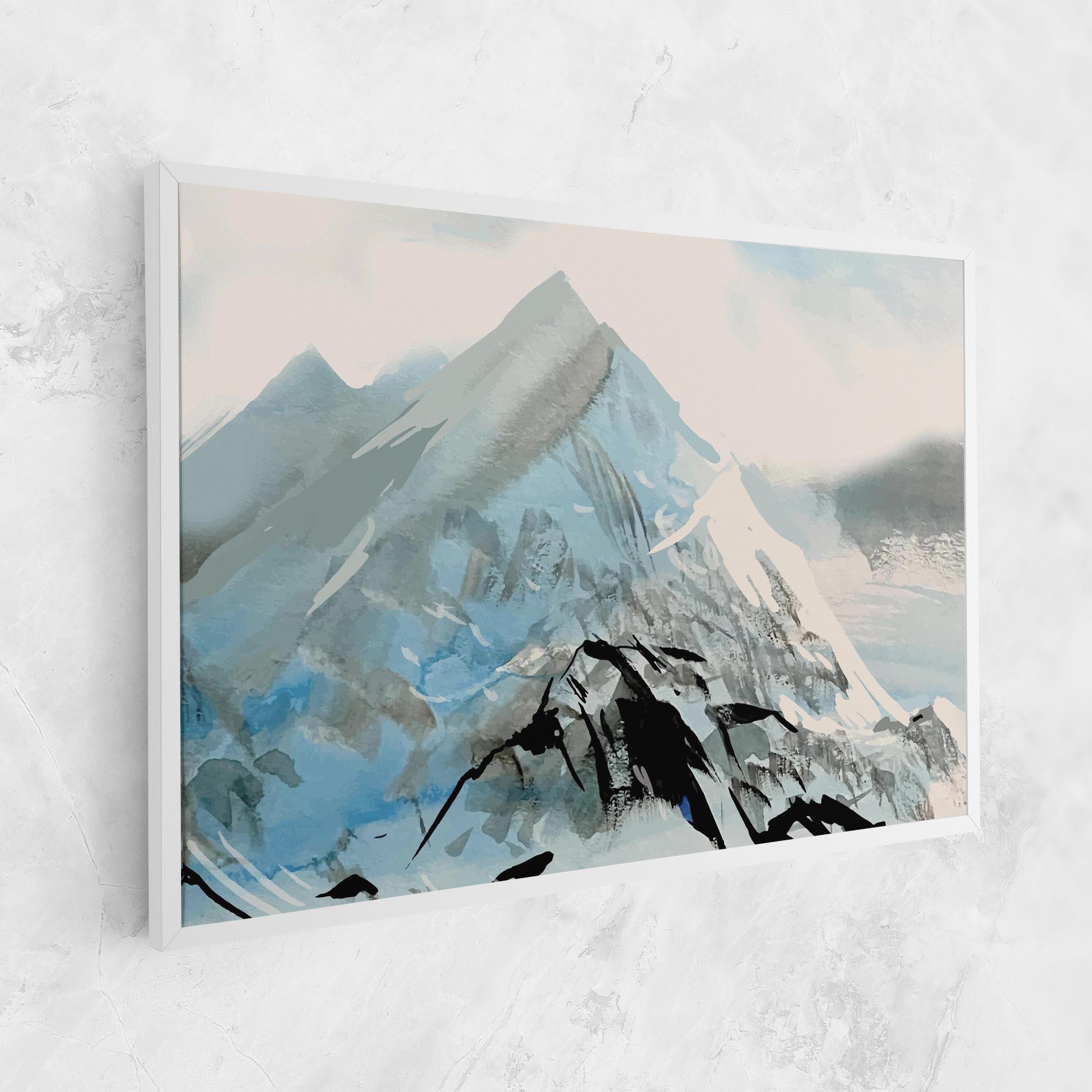 Картина на платно Blue Black Mountain mockup 1