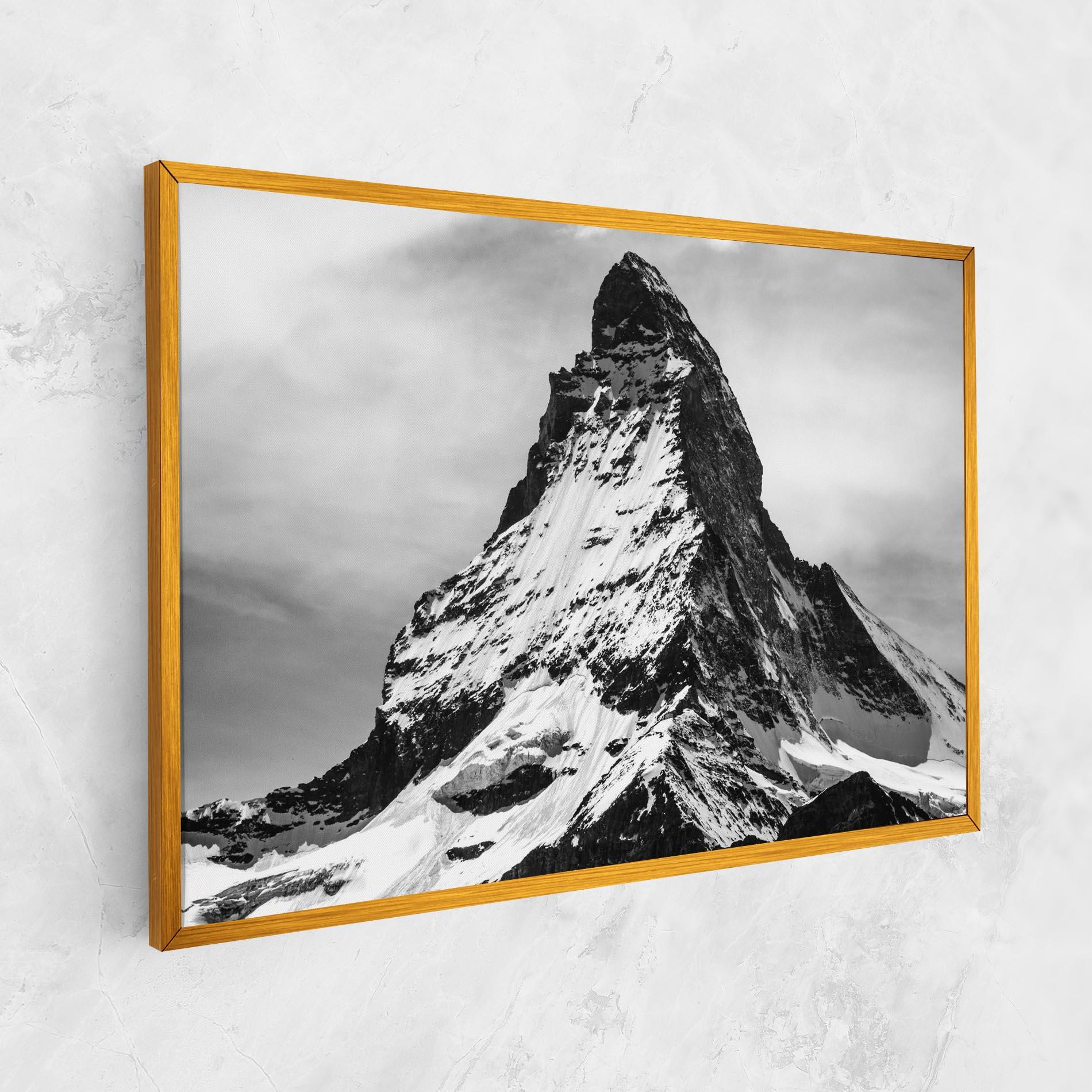 Картина на платно Snowy Black Mountain mockup 1