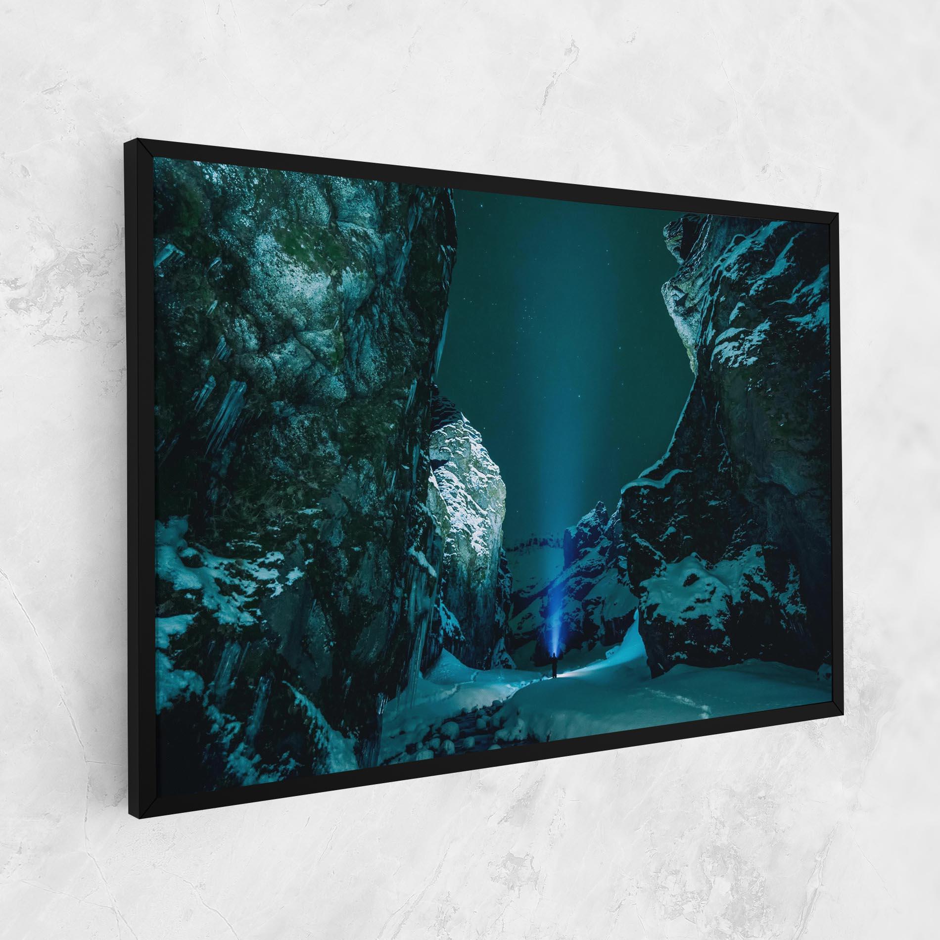 Картина на платно Green Light Mountain mockup 1