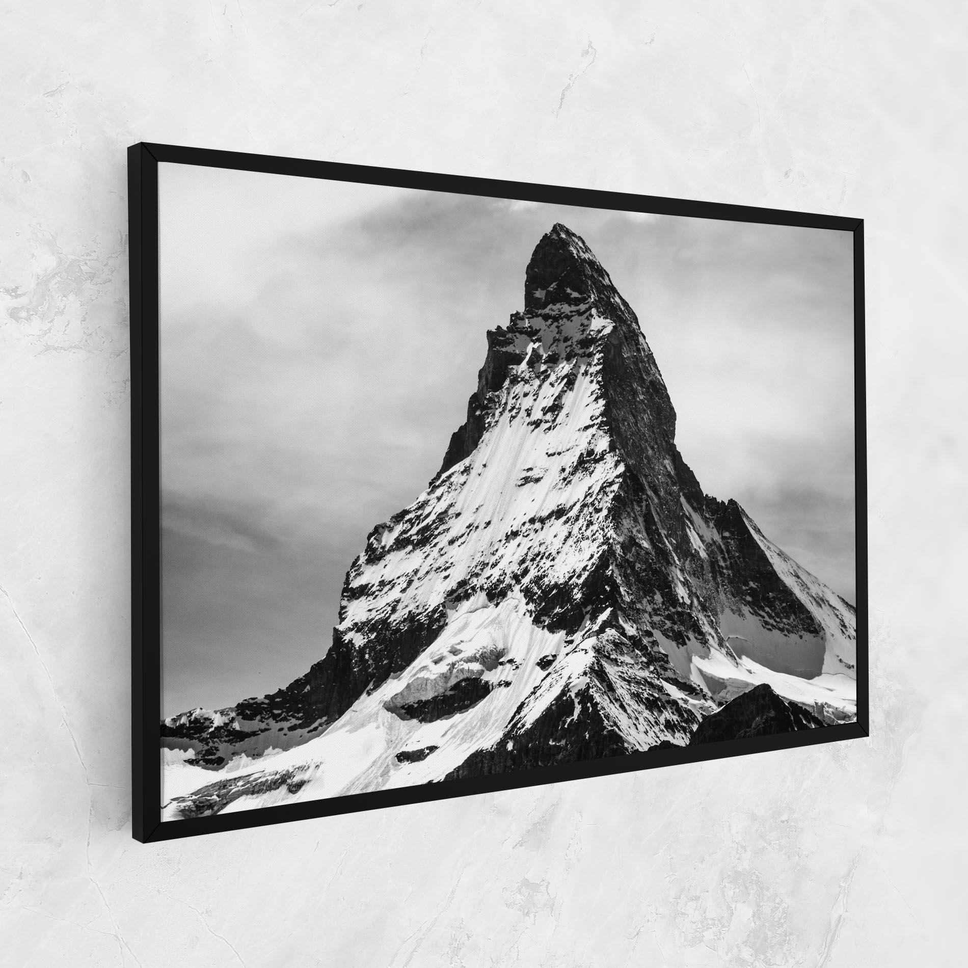 Картина на платно Snowy Black Mountain mockup 1