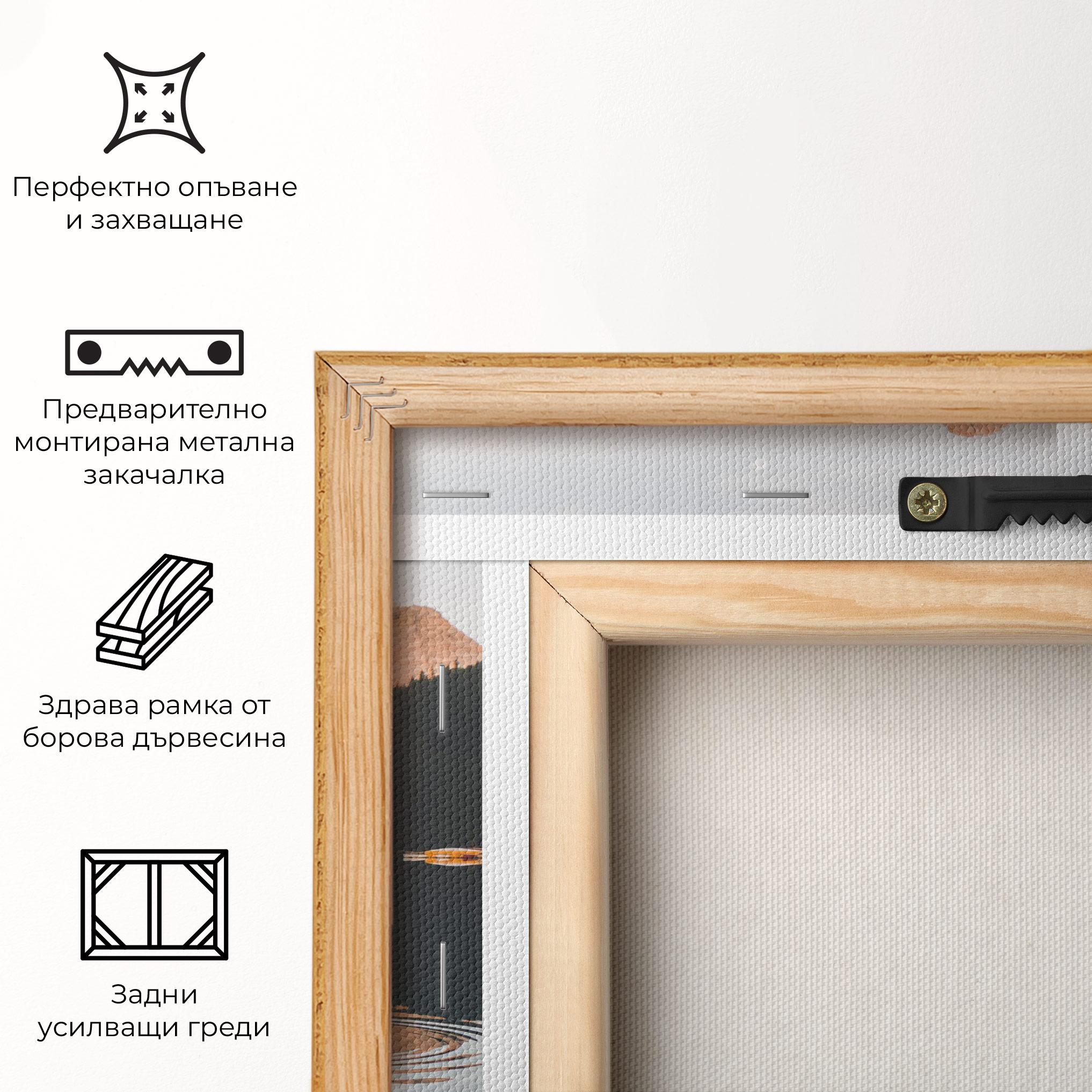 Картина на платно Brown Mountain Lake mockup 5