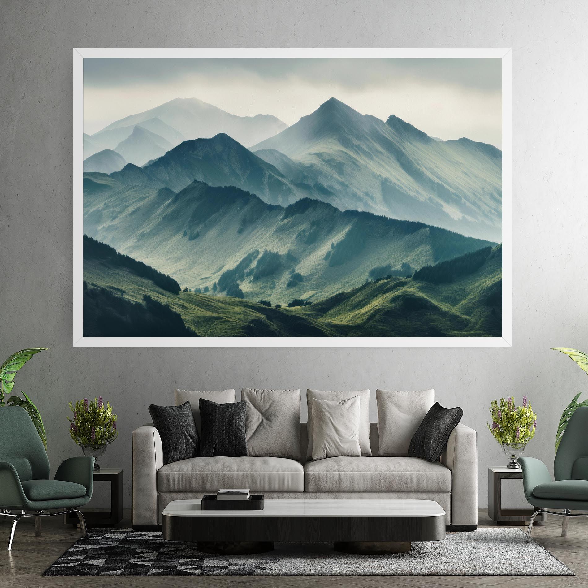 Amazing Foggy Mountain mockup 7