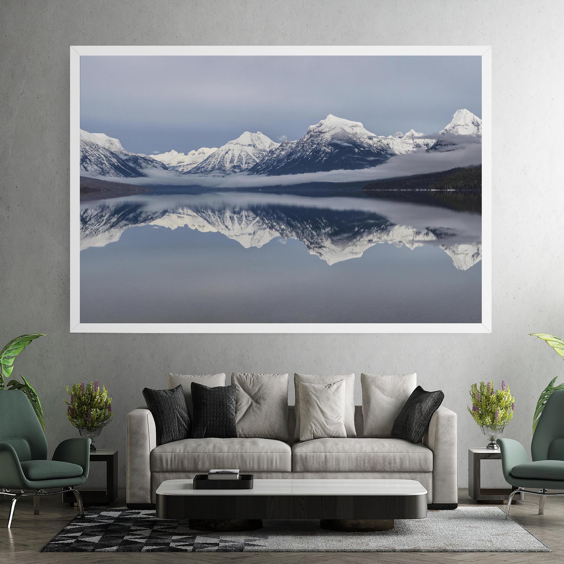 Картина на платно Beautiful Snowy Mountain mockup 7