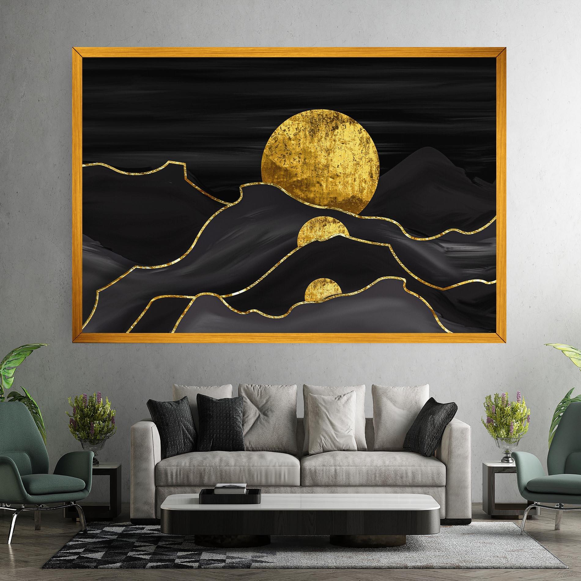 Картина на платно Black Moutains mockup 7