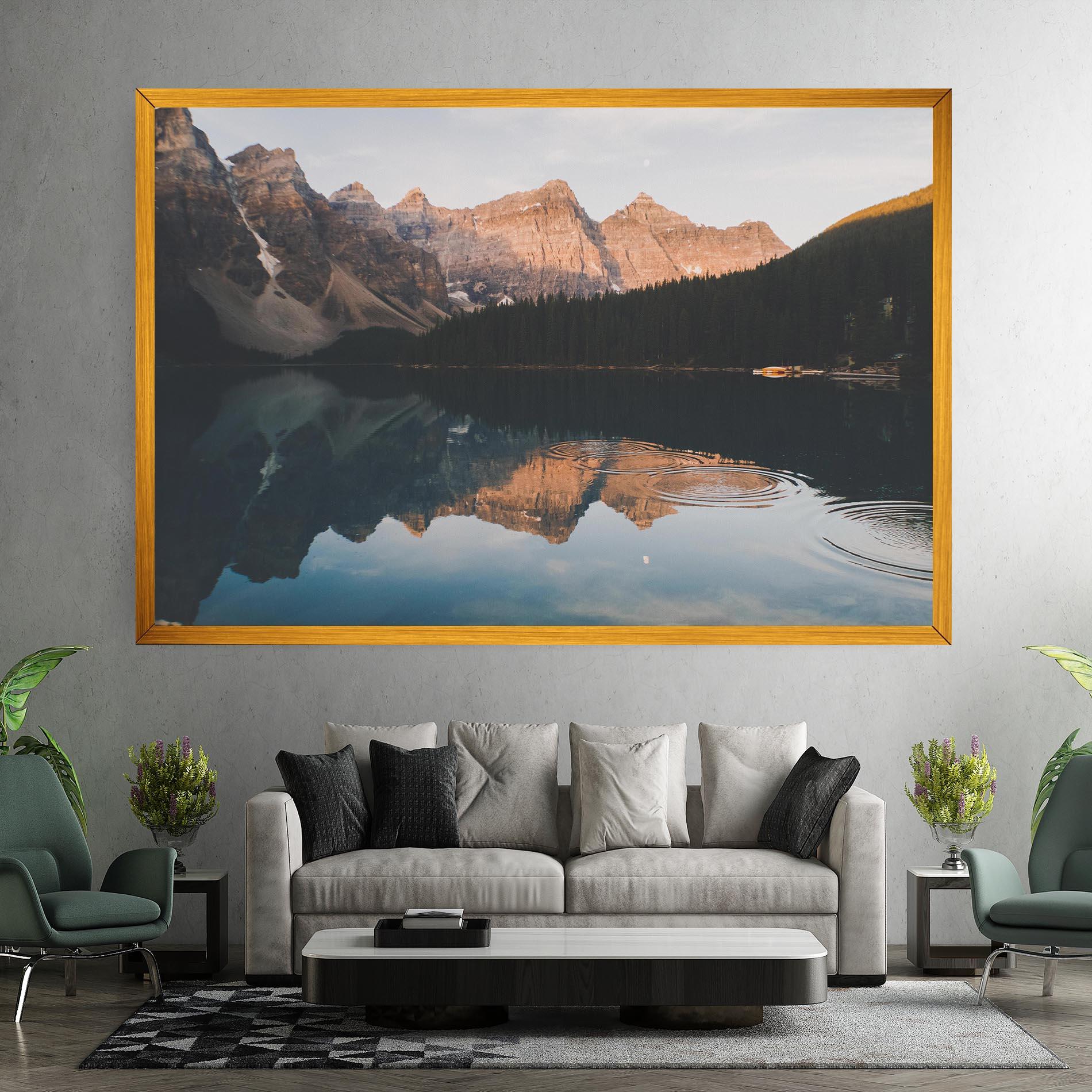 Картина на платно Brown Mountain Lake mockup 7