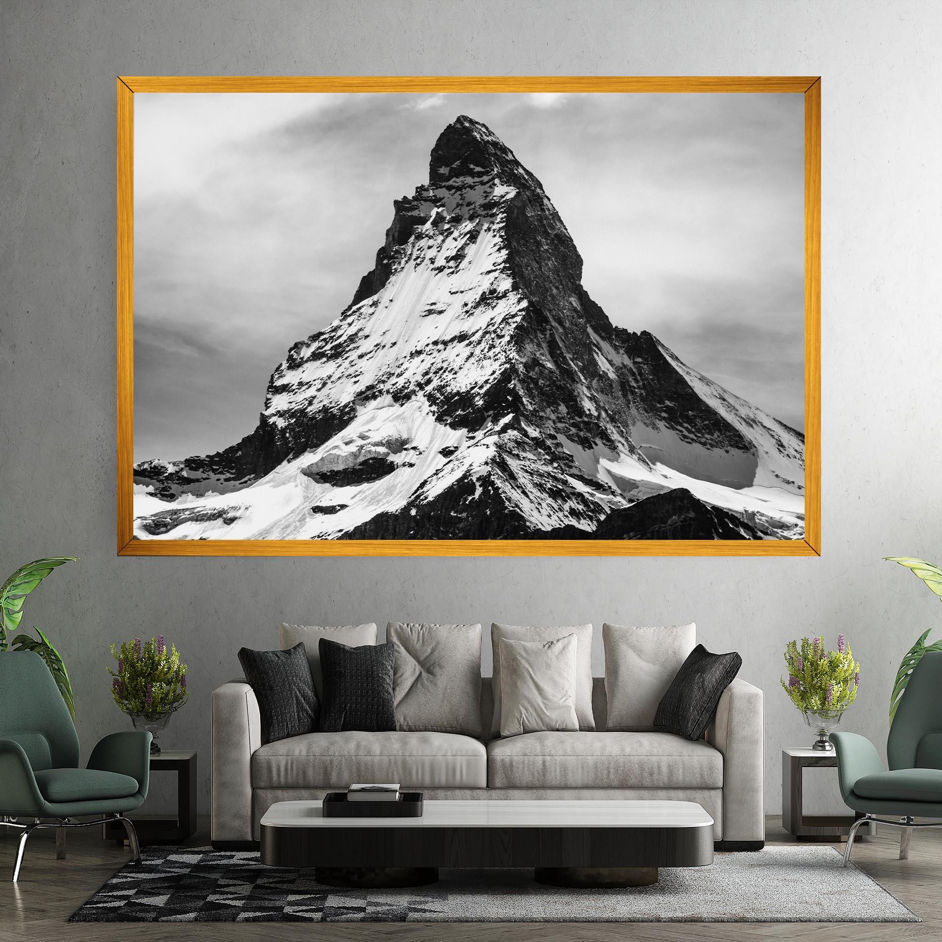 Картина на платно Snowy Black Mountain mockup 7