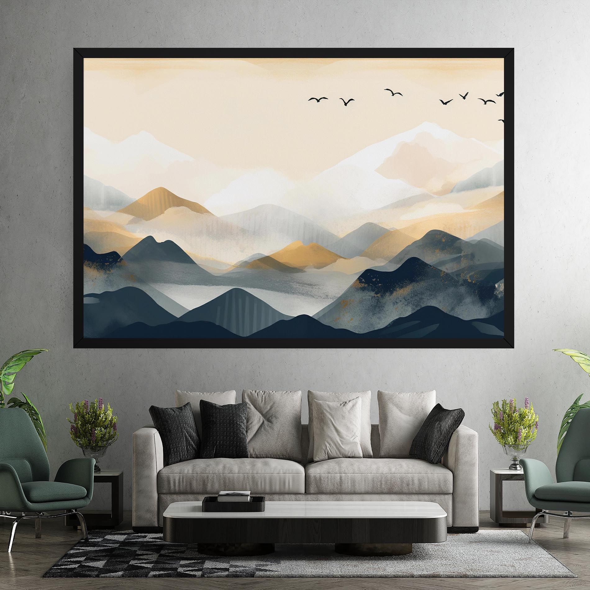 Gold Foggy Blue mockup 7