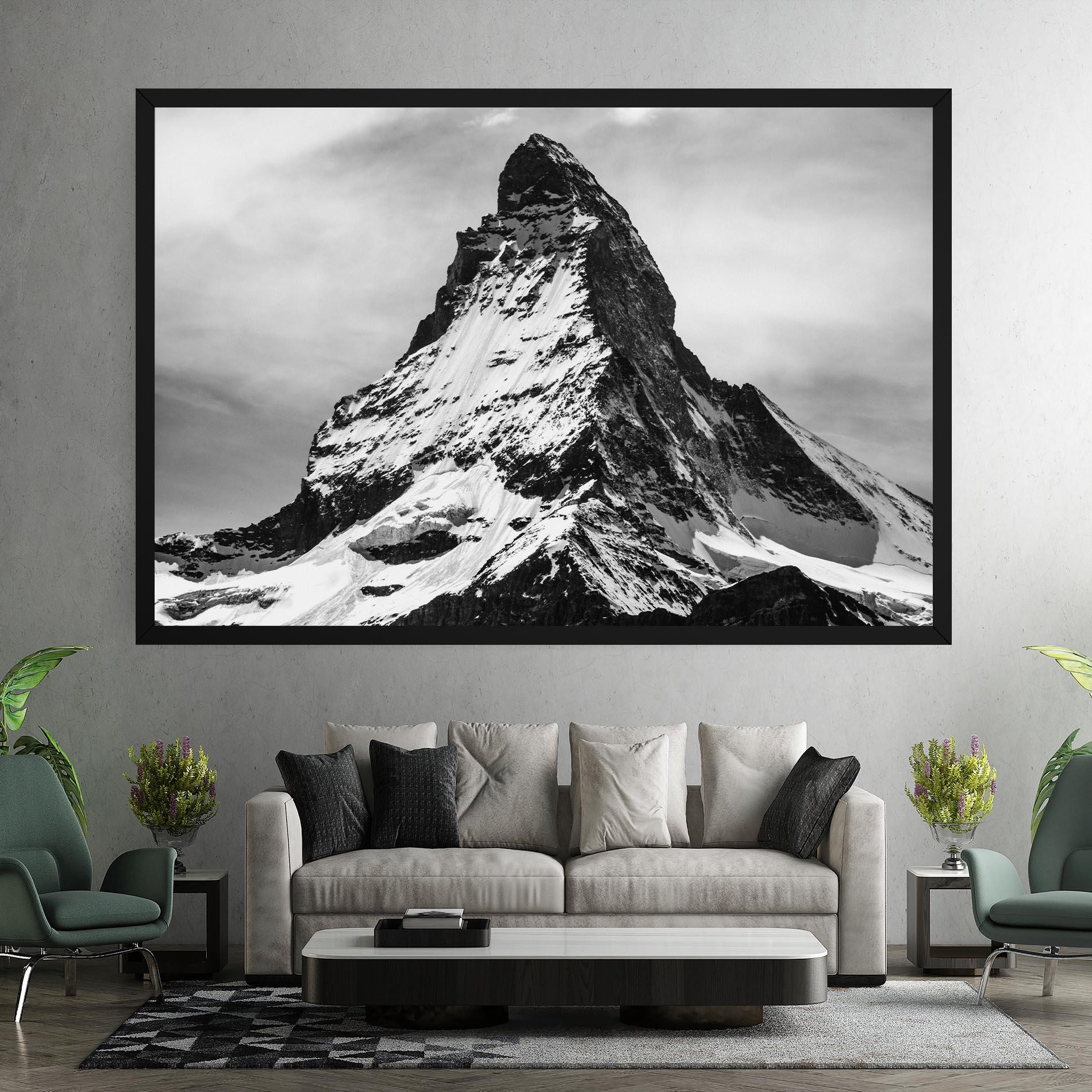 Картина на платно Snowy Black Mountain mockup 7