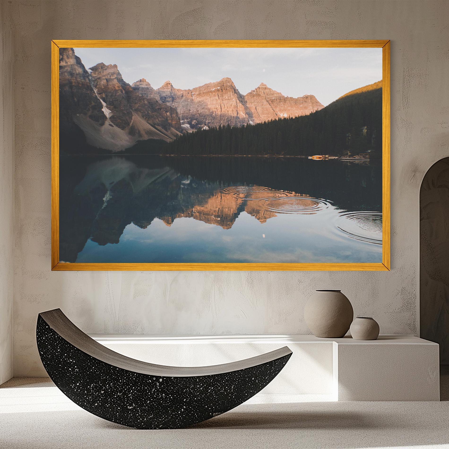 Картина на платно Brown Mountain Lake mockup 8