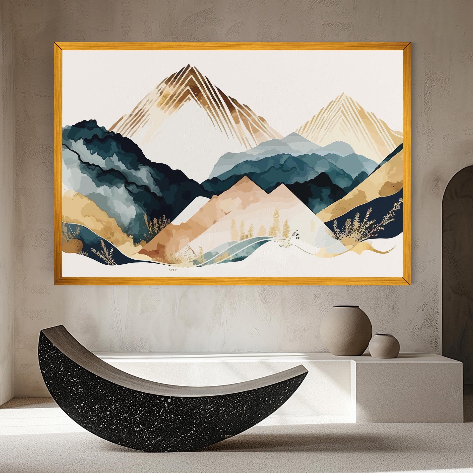 Gold Green Mountain mockup 8