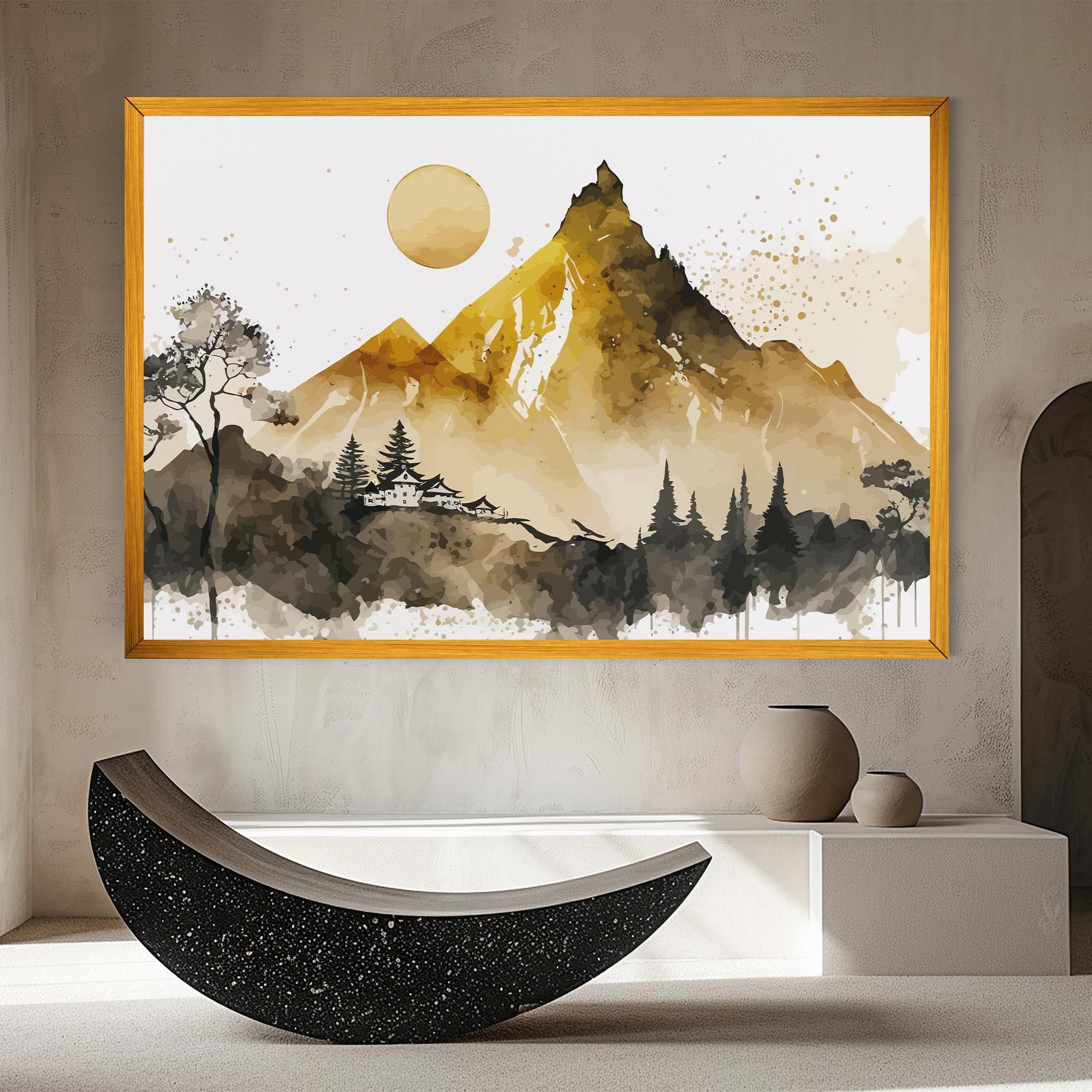 Картина на платно Gold Mountain Art mockup 8