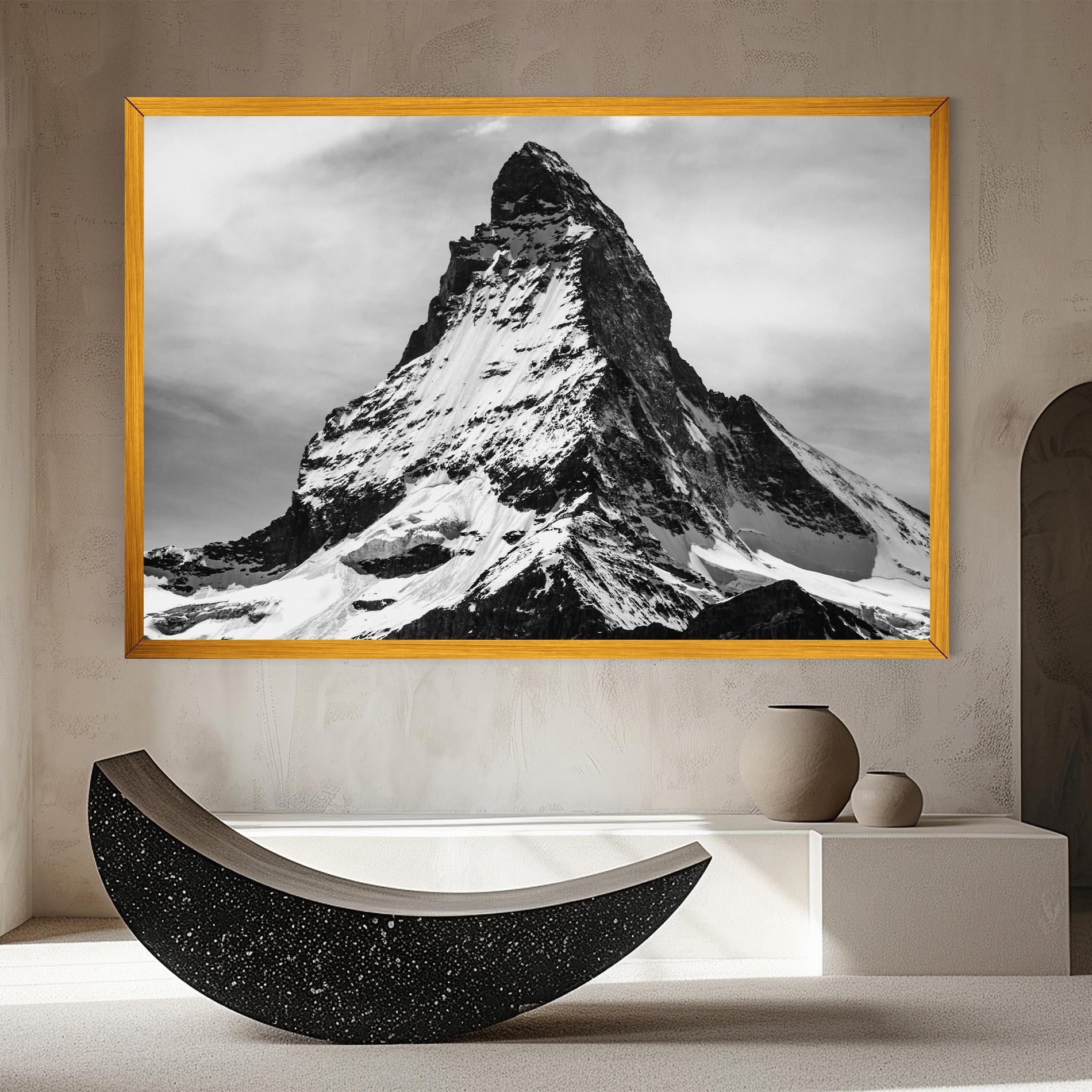 Картина на платно Snowy Black Mountain mockup 8