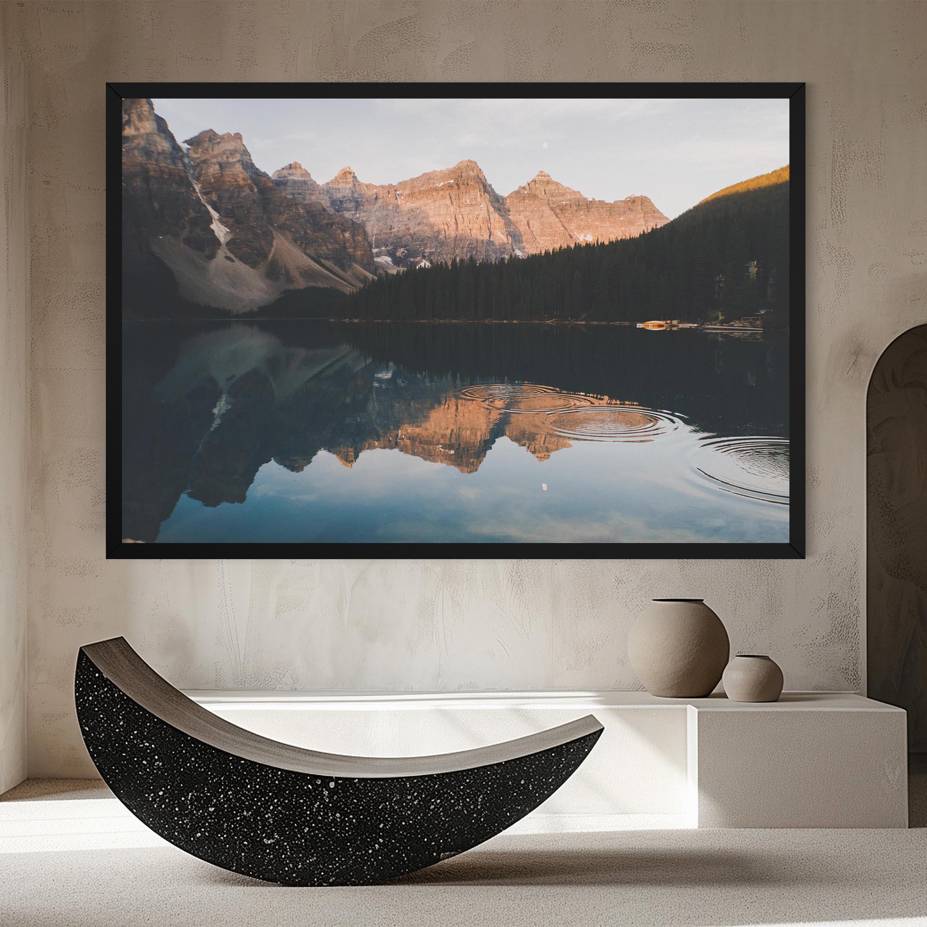 Картина на платно Brown Mountain Lake mockup 8