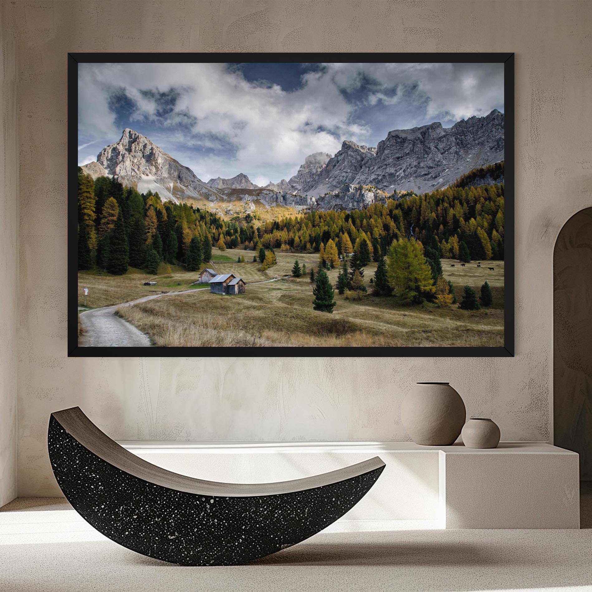 Картина на платно Cloudy Mountains View mockup 8