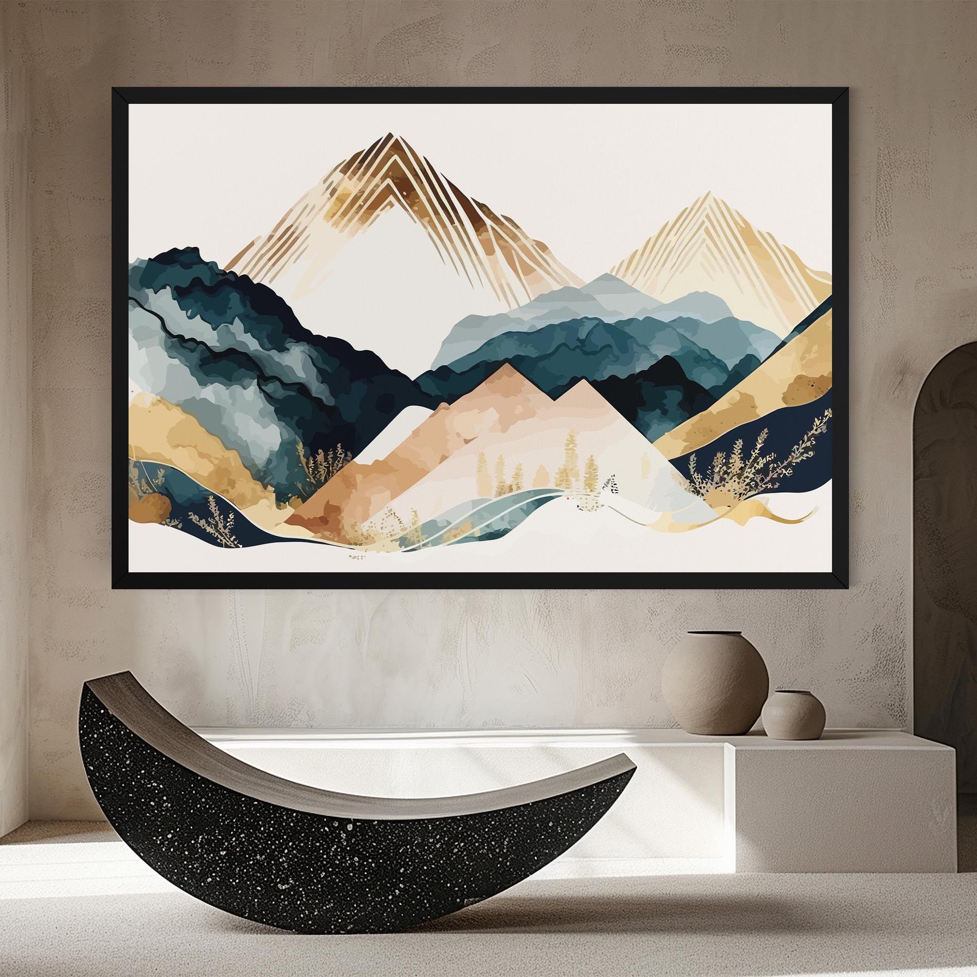 Gold Green Mountain mockup 8