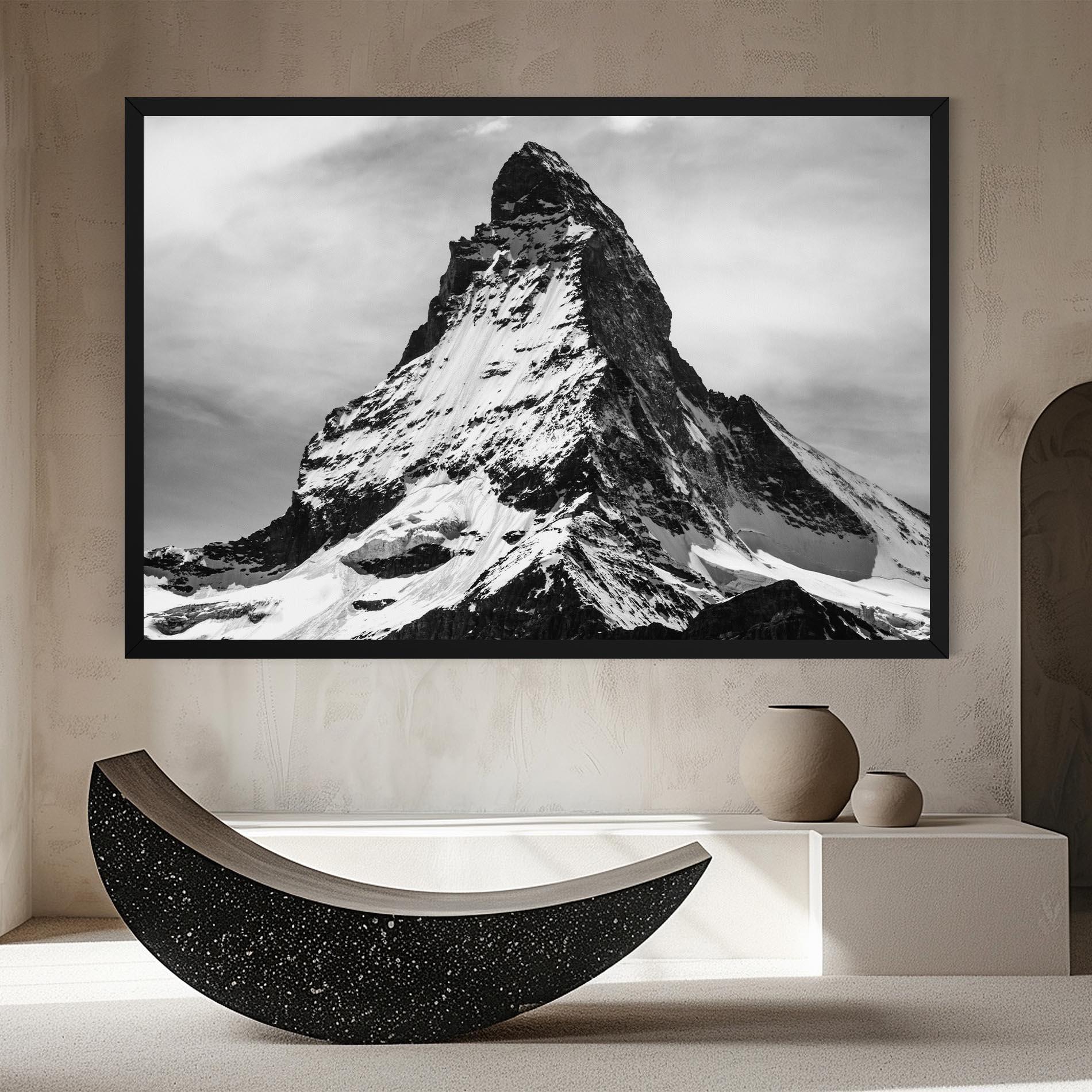 Картина на платно Snowy Black Mountain mockup 8
