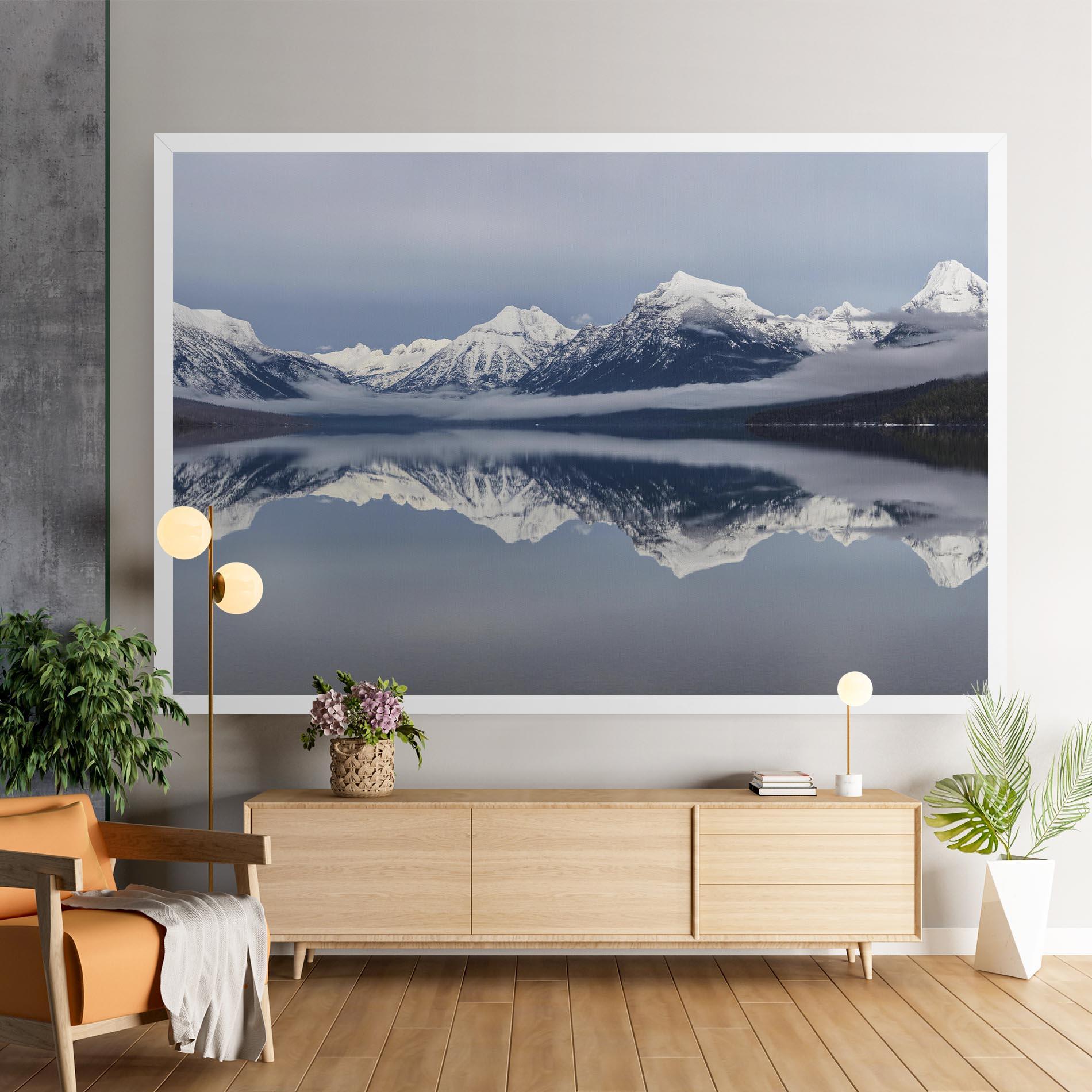 Картина на платно Beautiful Snowy Mountain mockup 9