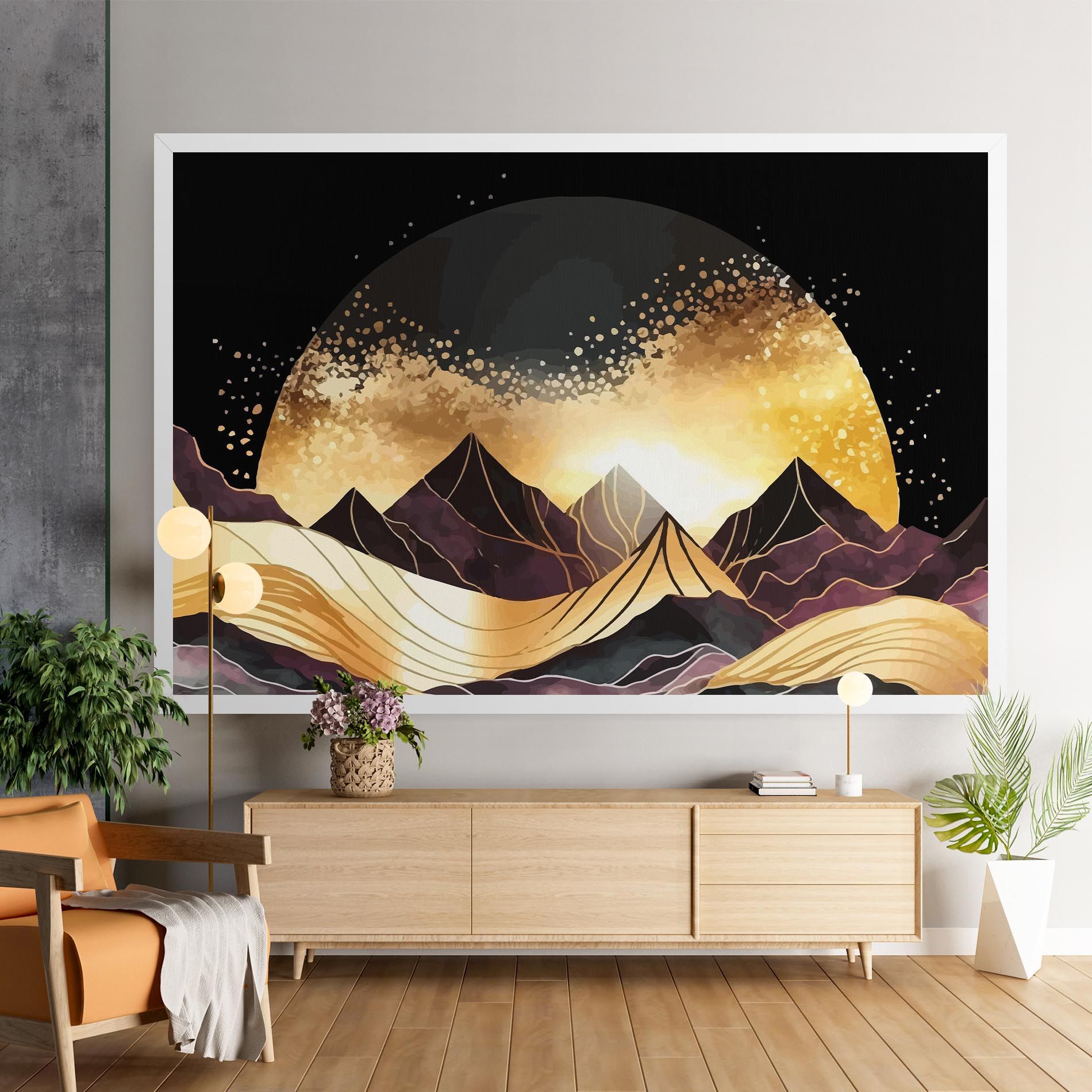 Purple Gold Mountain mockup 9