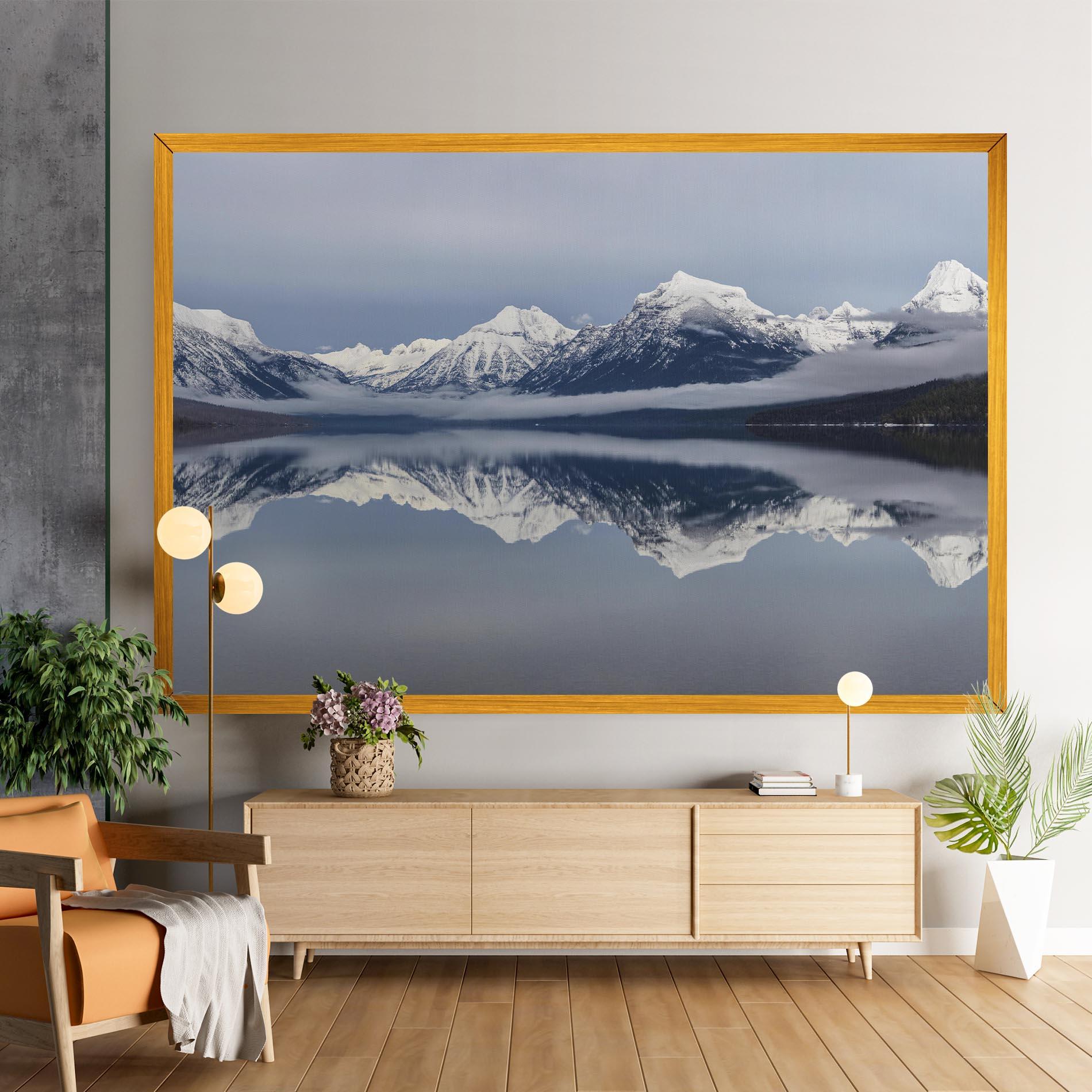 Картина на платно Beautiful Snowy Mountain mockup 9