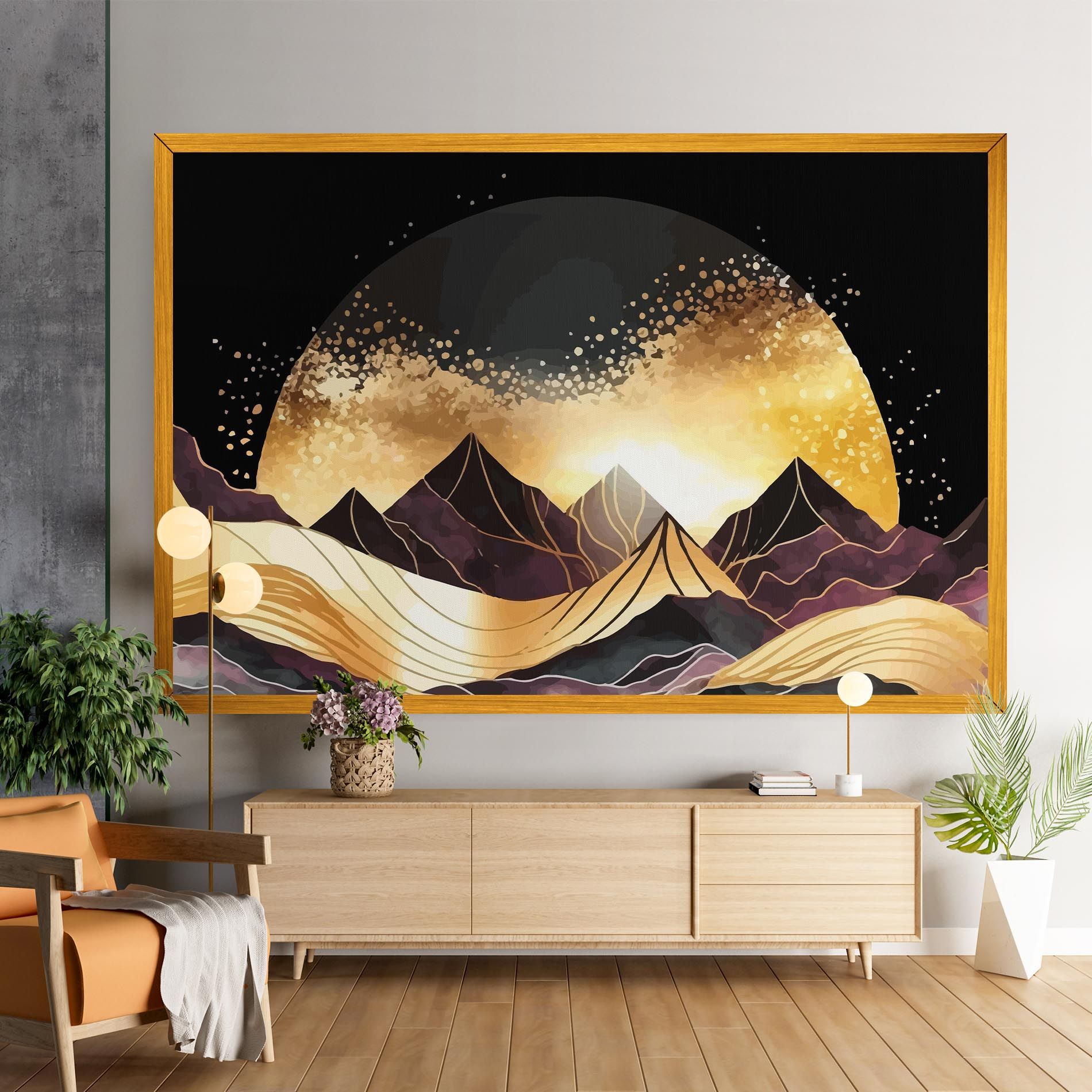 Purple Gold Mountain mockup 9