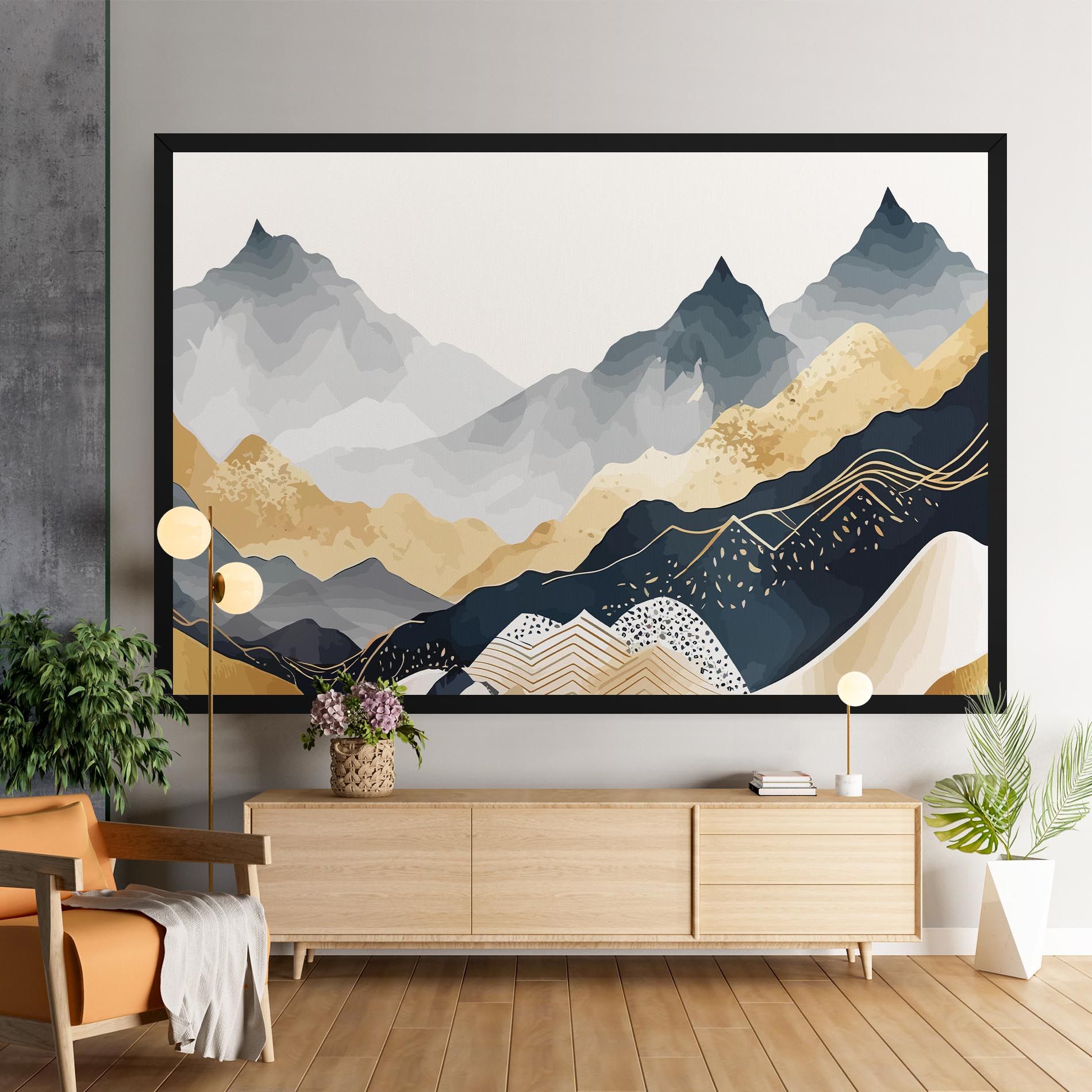 Gold Grey Mountain mockup 9