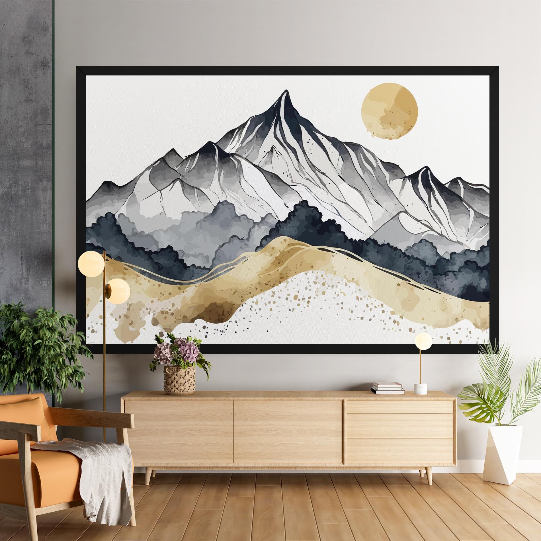 Grey Gold Mountain mockup 9