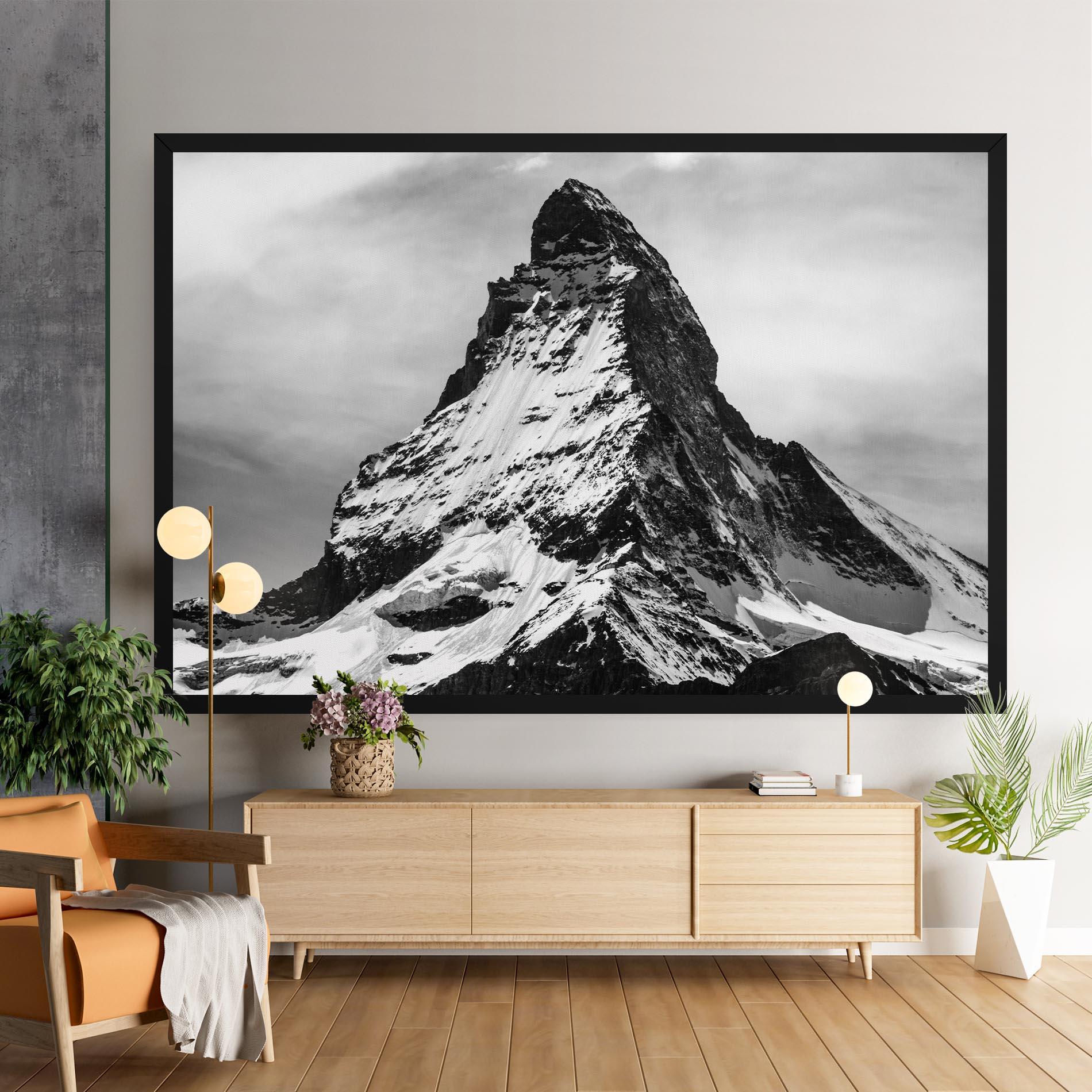 Картина на платно Snowy Black Mountain mockup 9