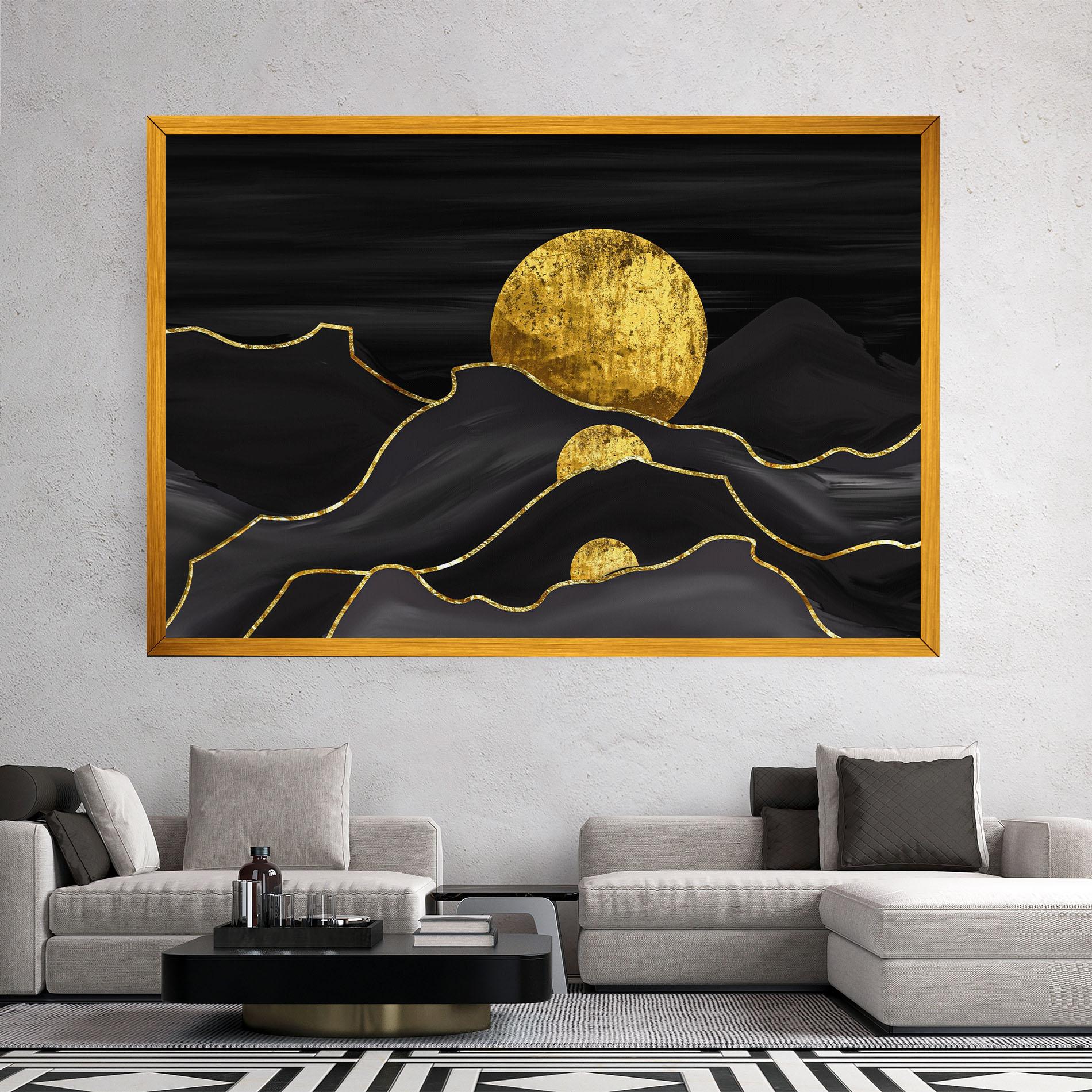 Картина на платно Black Moutains mockup 2