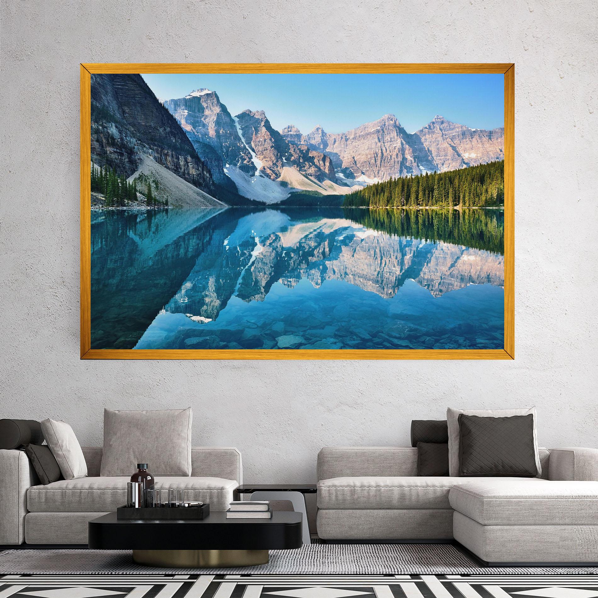 Картина на платно Mountain Crystal Lake mockup 2