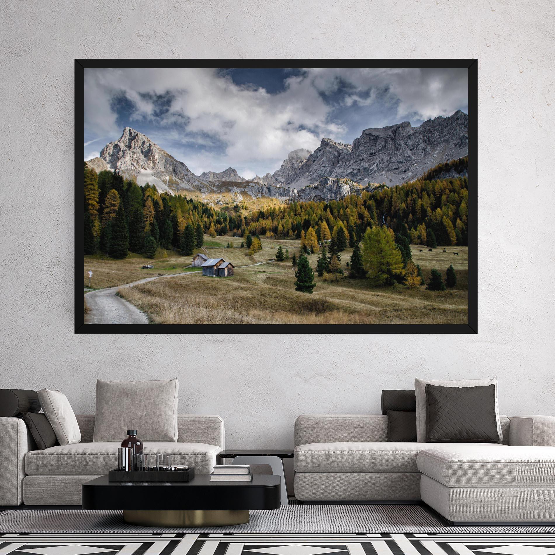 Картина на платно Cloudy Mountains View mockup 2