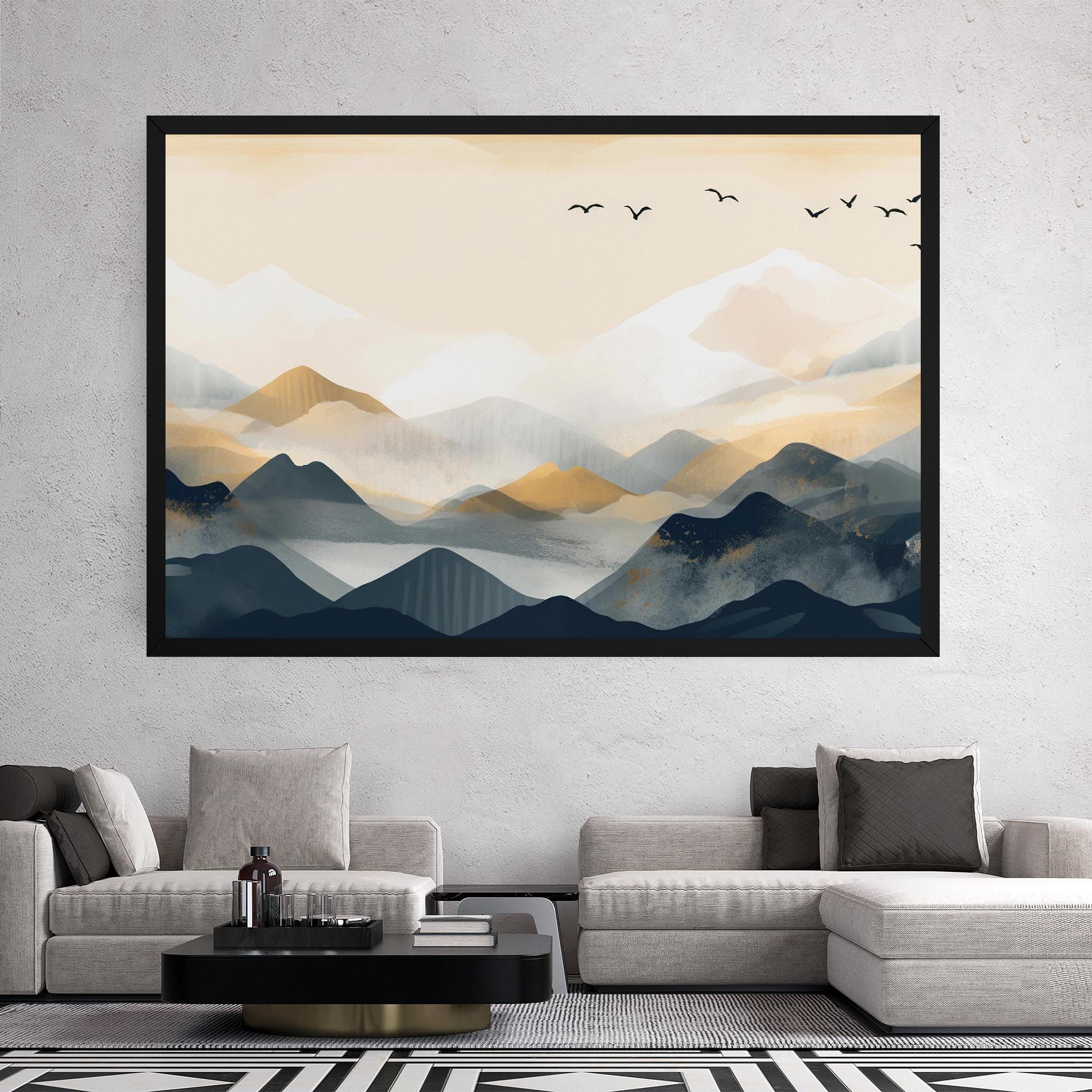 Gold Foggy Blue mockup 2