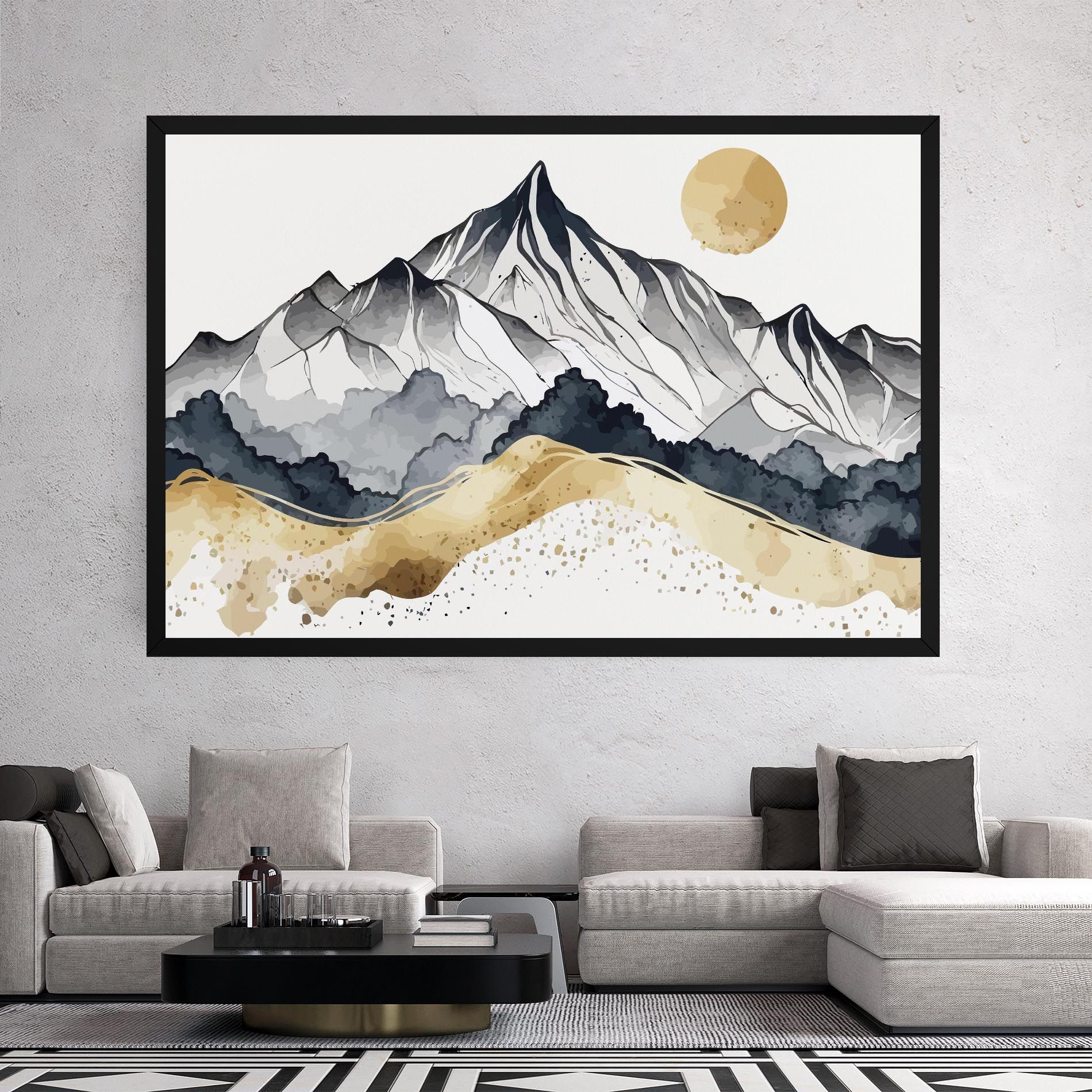 Grey Gold Mountain mockup 2