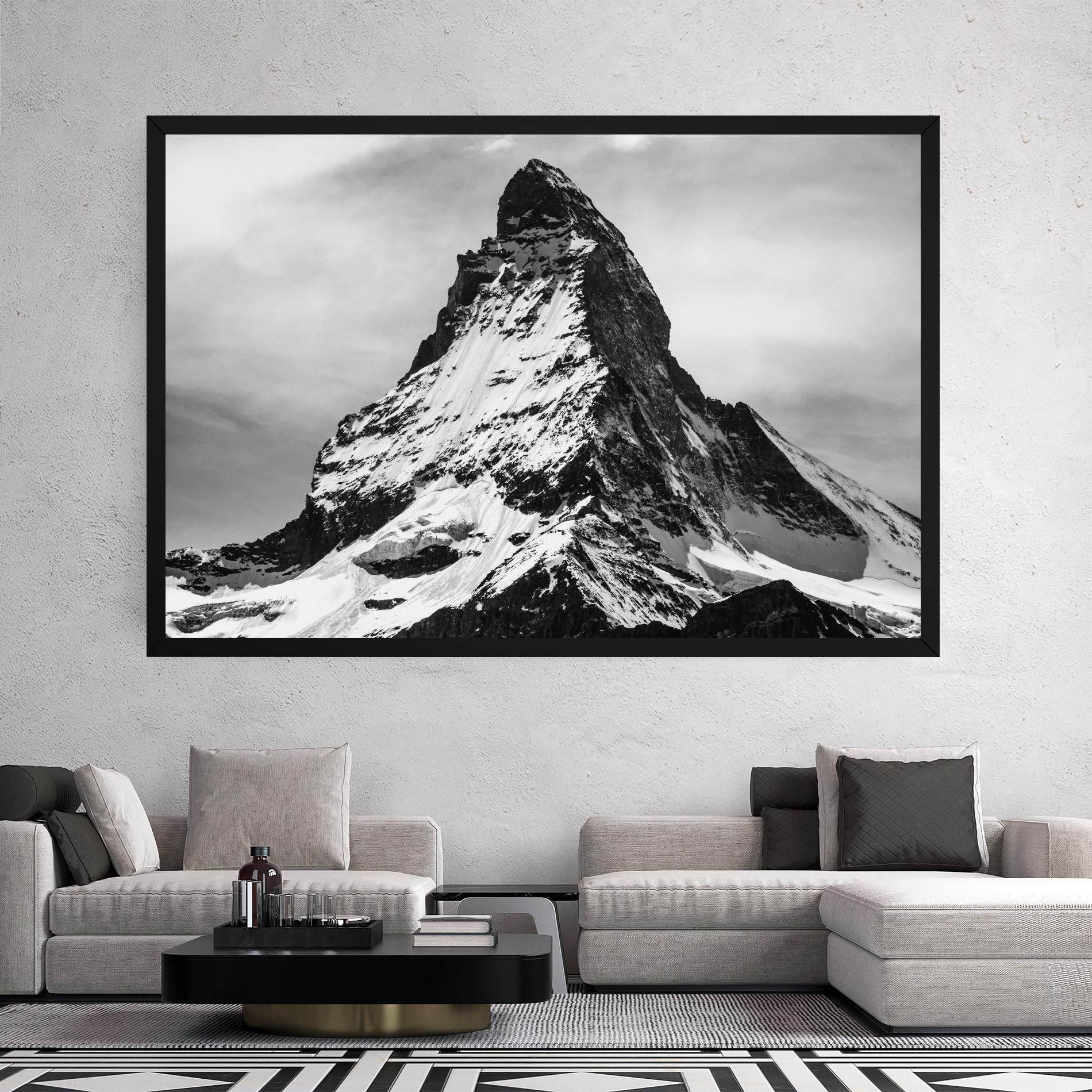 Картина на платно Snowy Black Mountain mockup 2