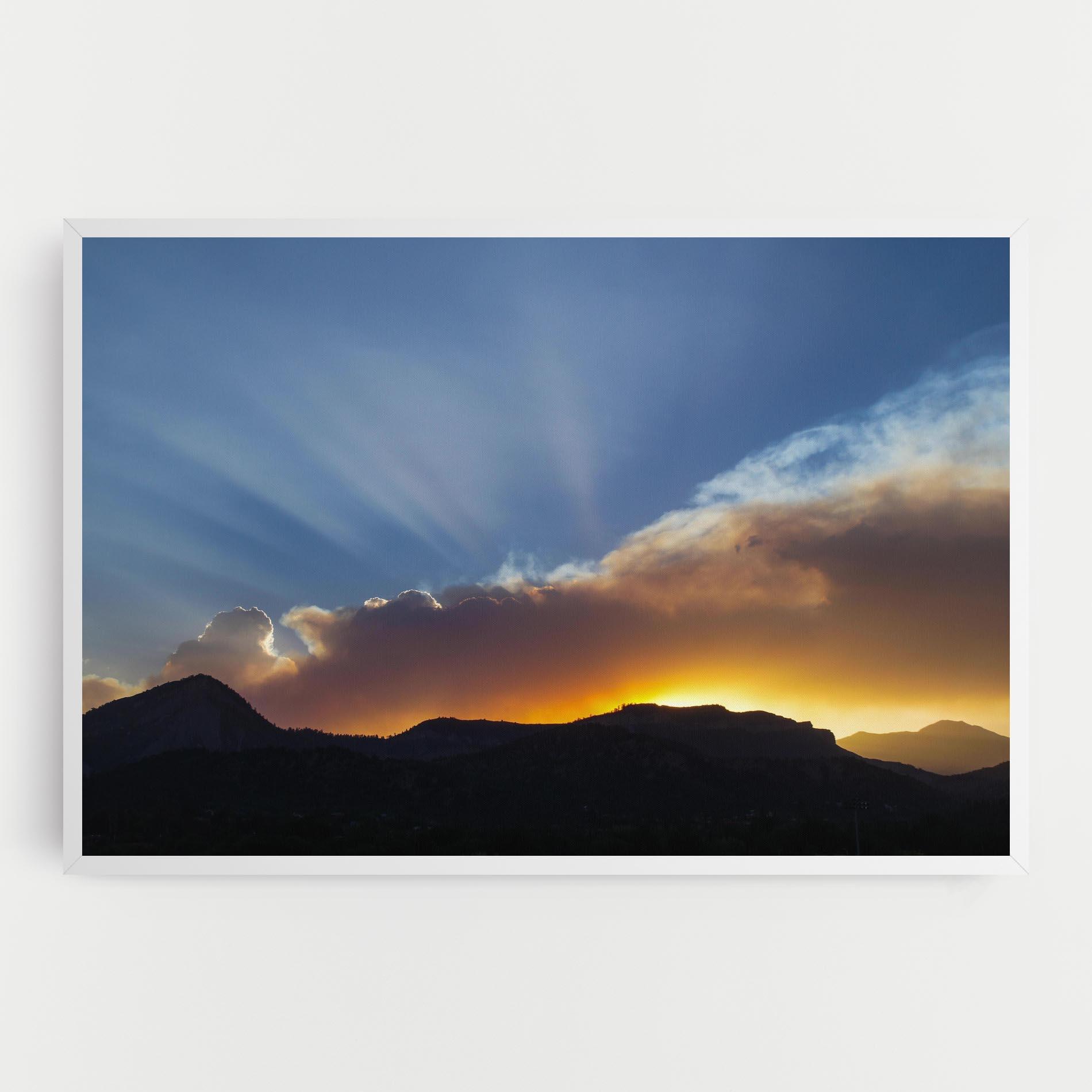 Картина на платно Mountain Silhouette Sunrise mockup 0