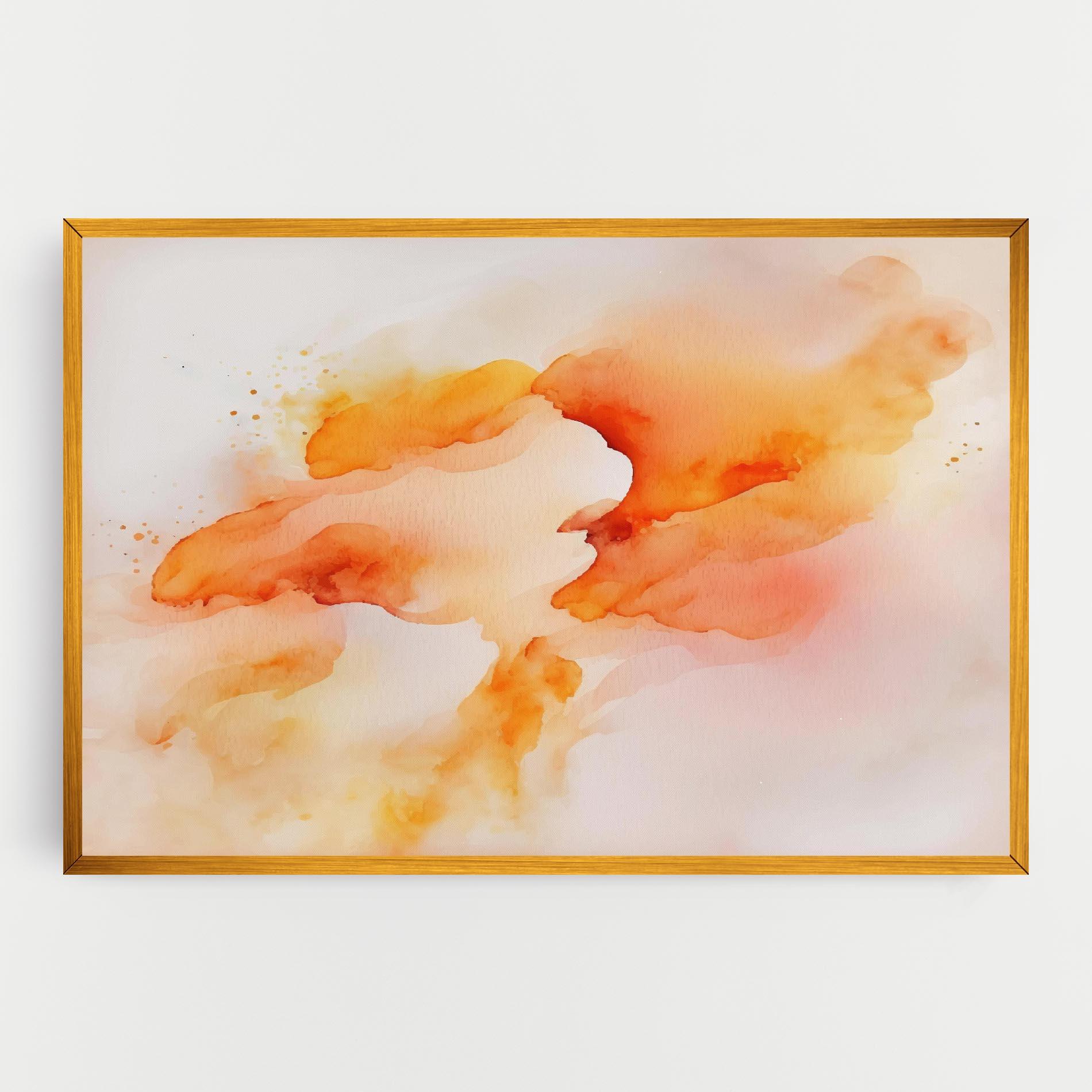 Картина на платно Abstract Orange Cloud mockup 0