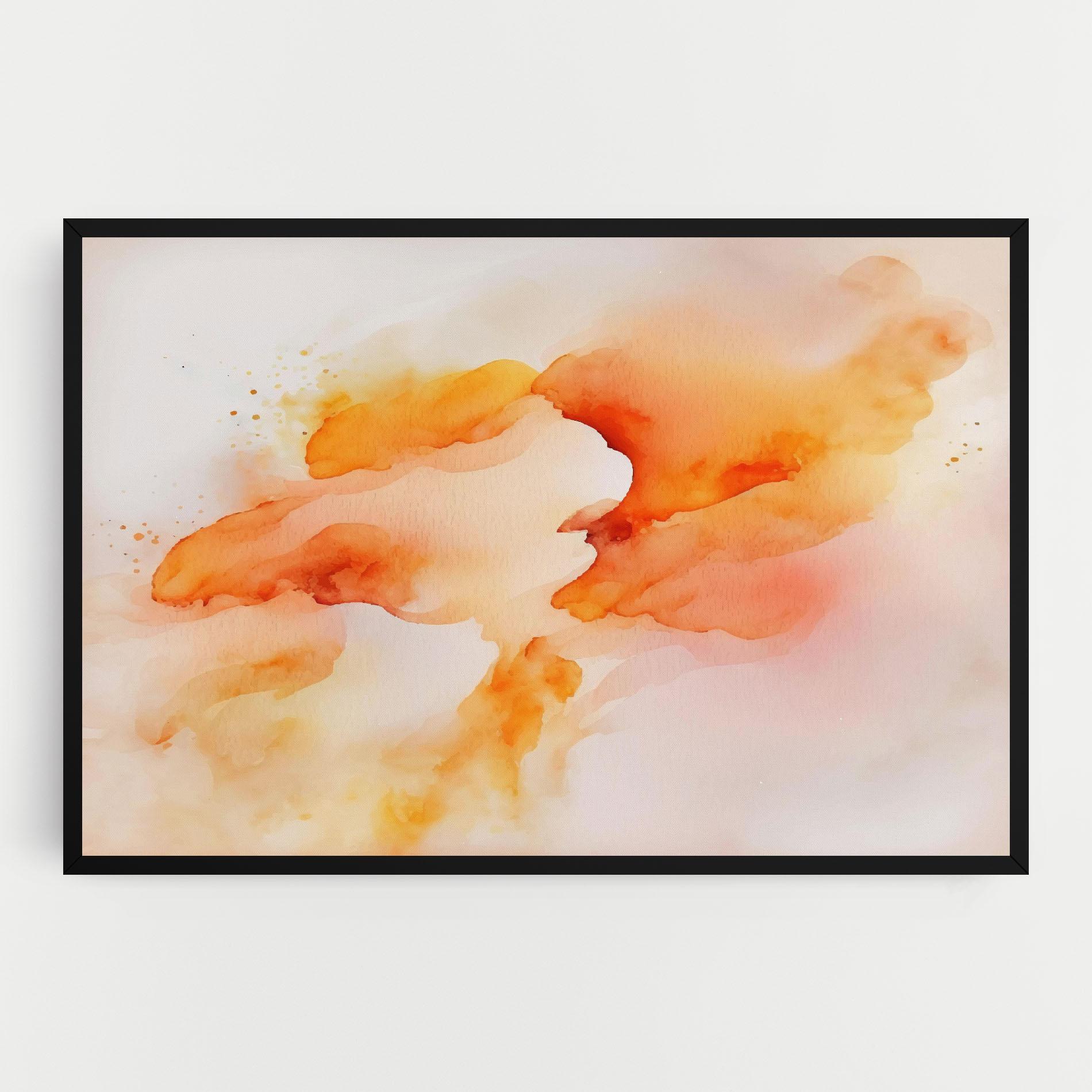 Картина на платно Abstract Orange Cloud mockup 0