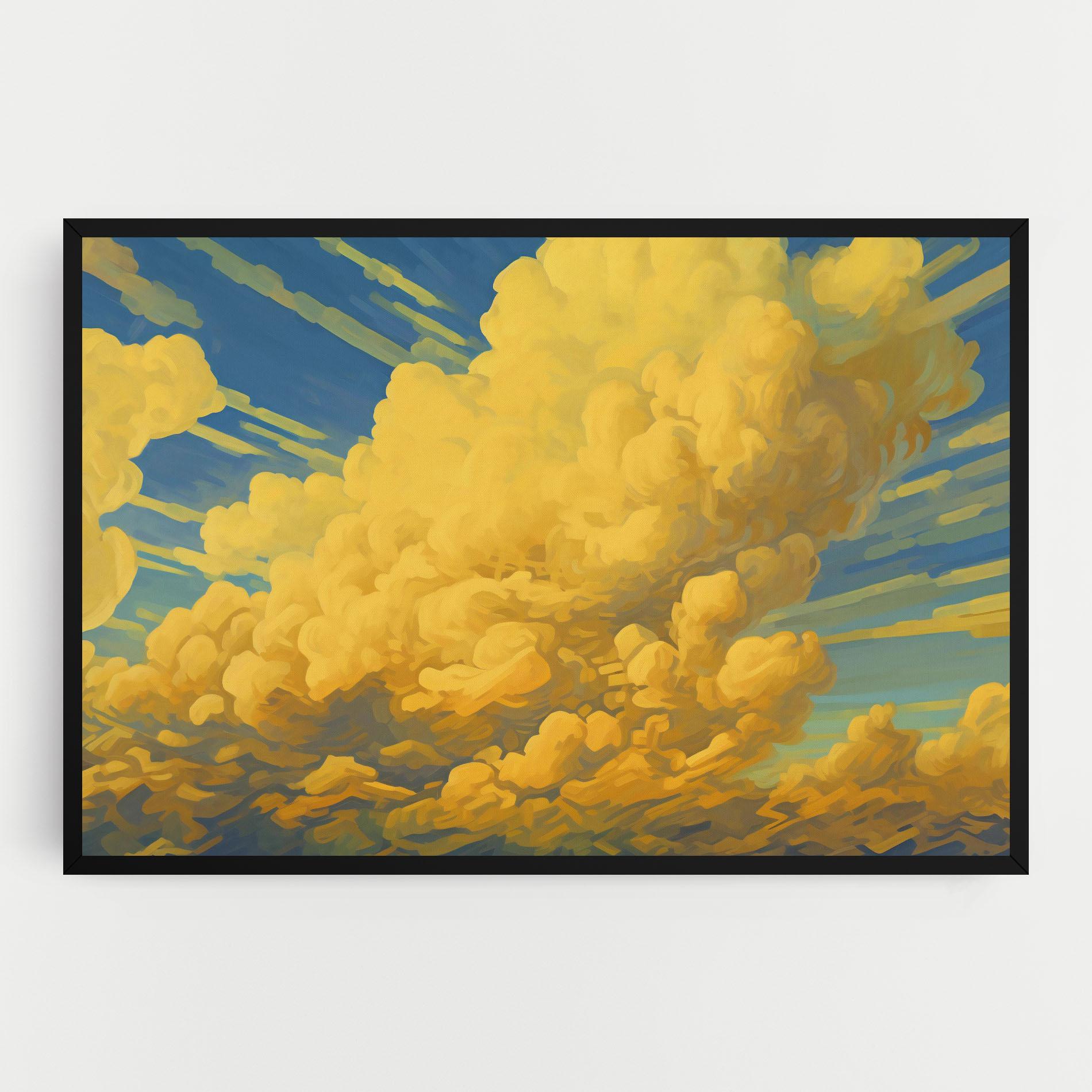 Картина на платно Big Yellow Cloud Art mockup 0