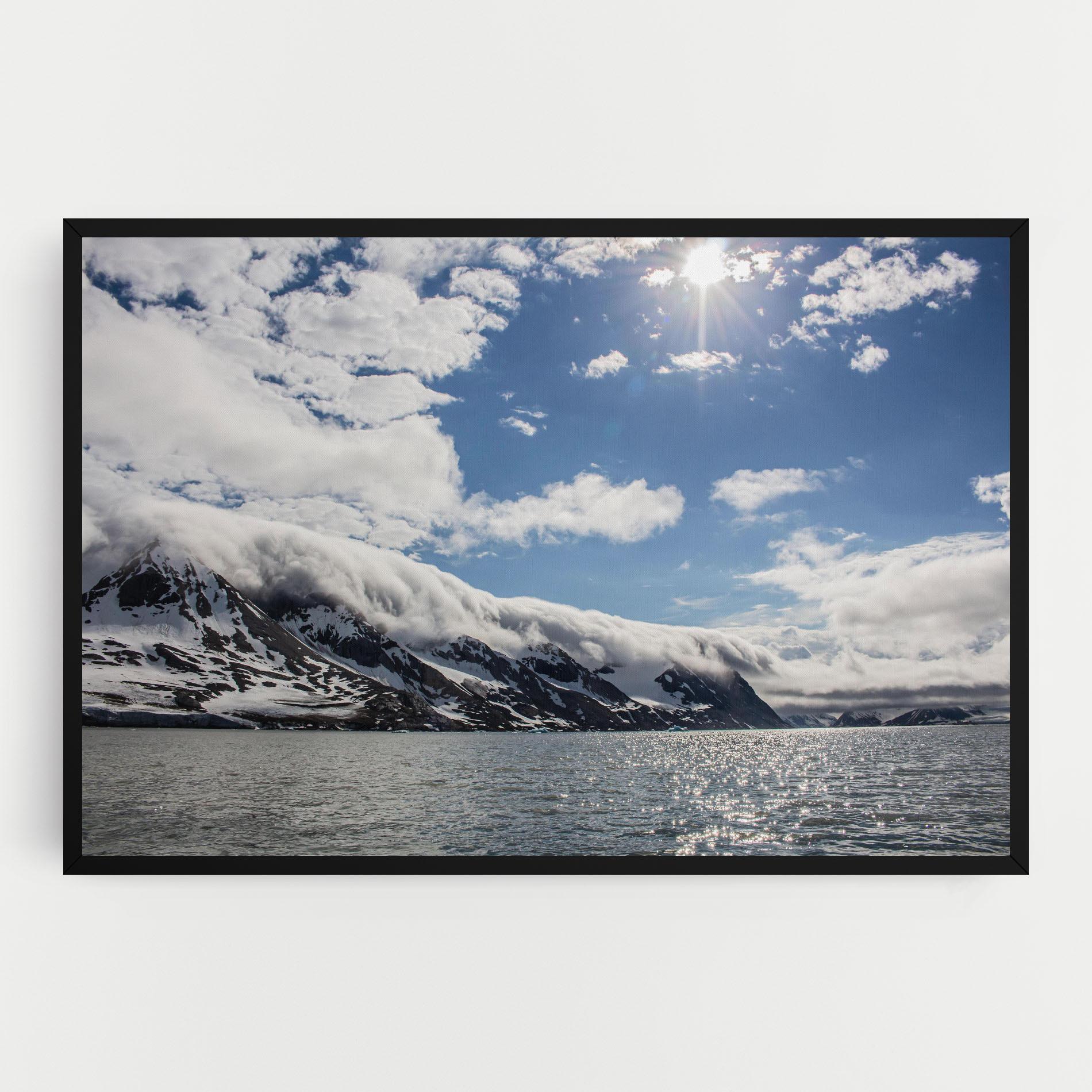 Картина на платно Clouds Over Ice mockup 0