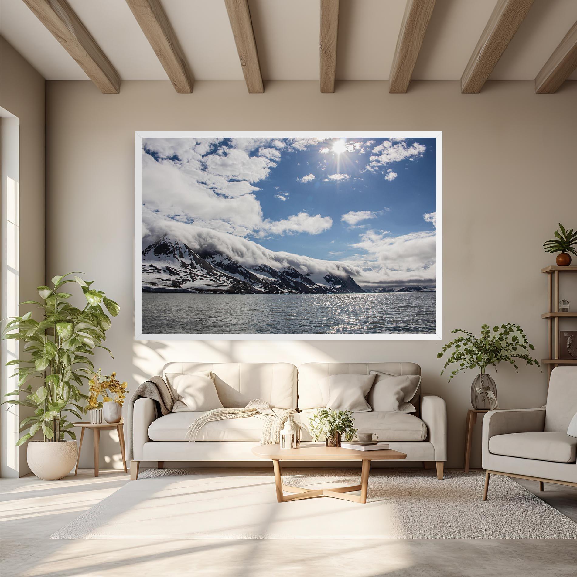 Картина на платно Clouds Over Ice mockup 6