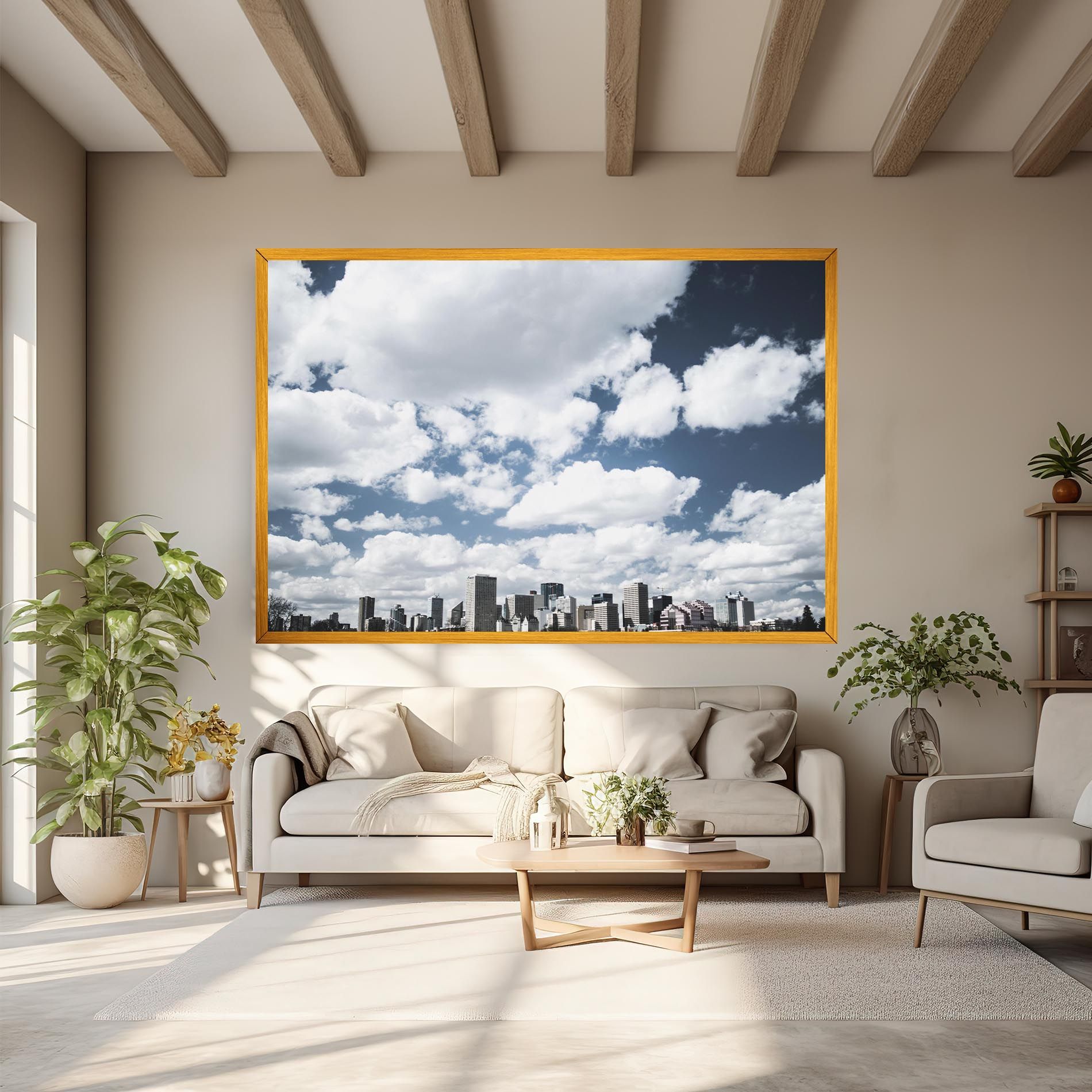 Clouds Over City mockup 6