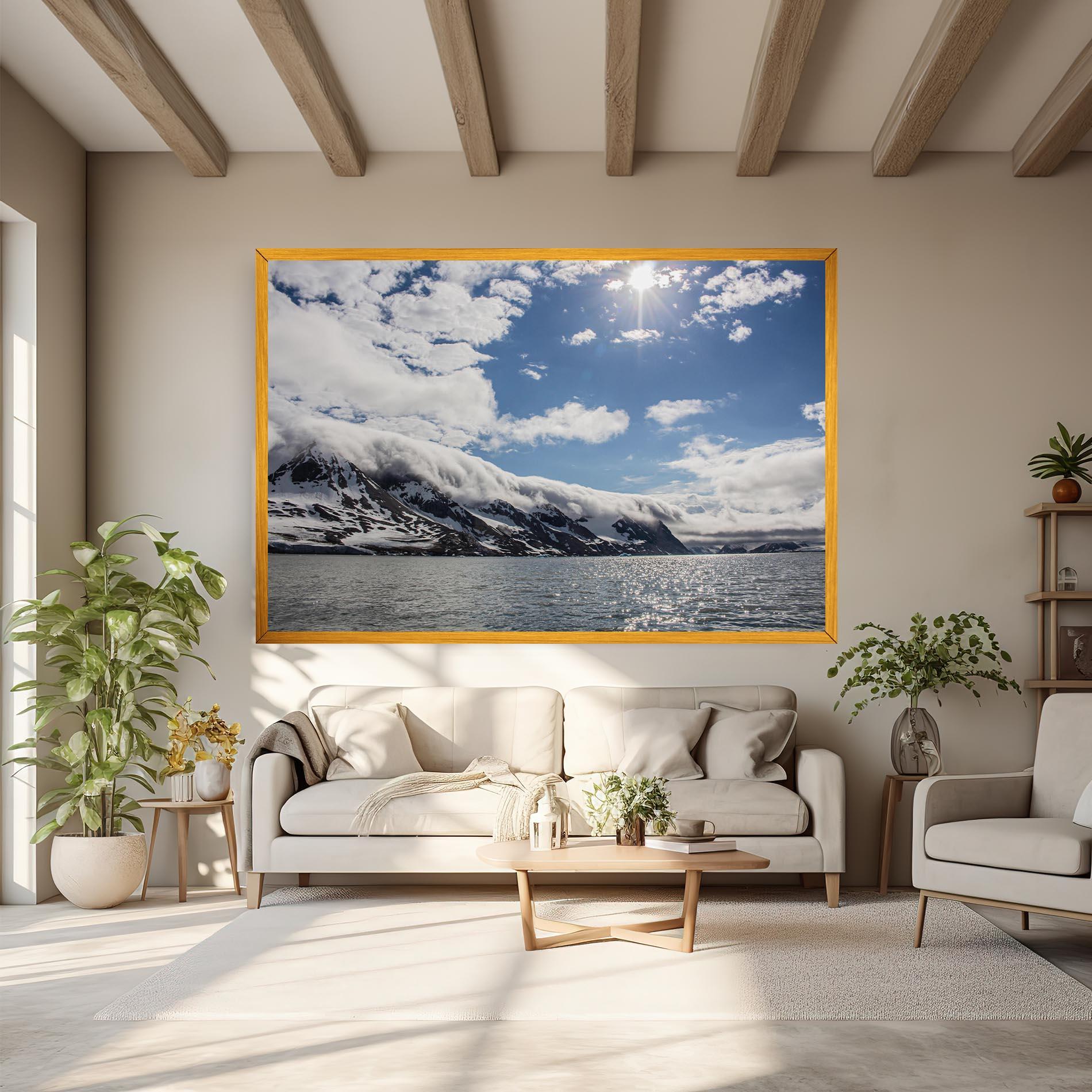 Картина на платно Clouds Over Ice mockup 6