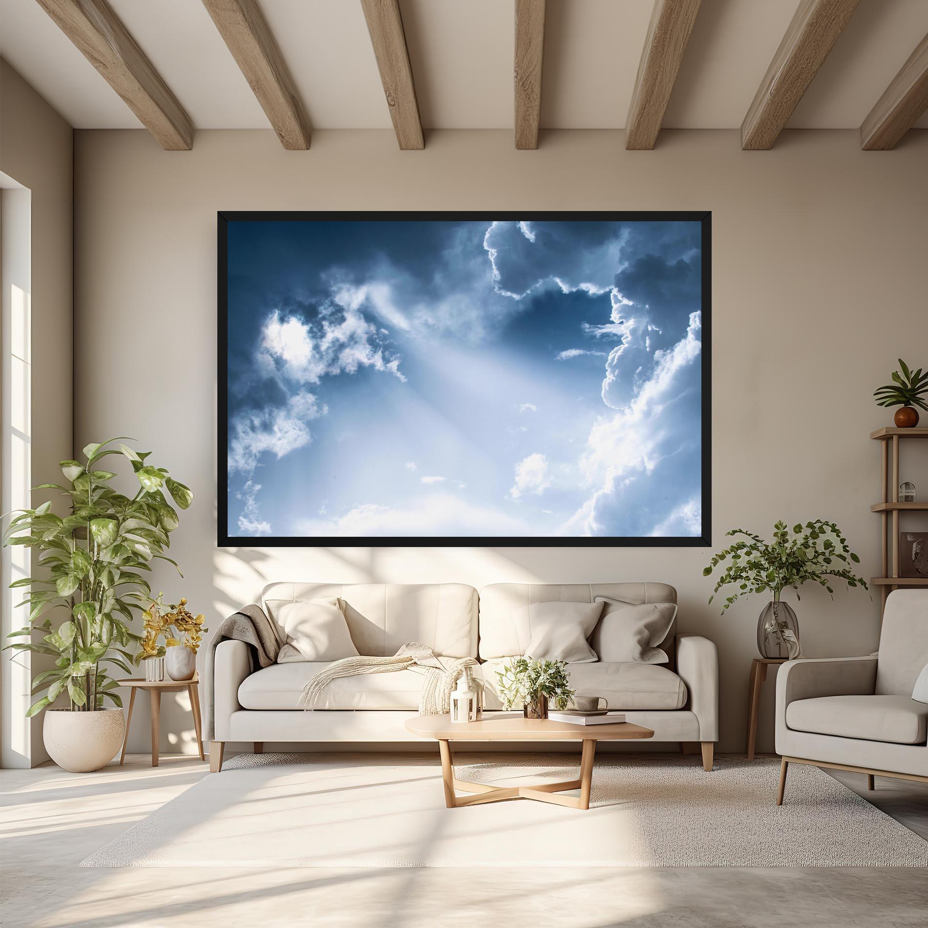 Картина на платно Dark Blue Sky mockup 6