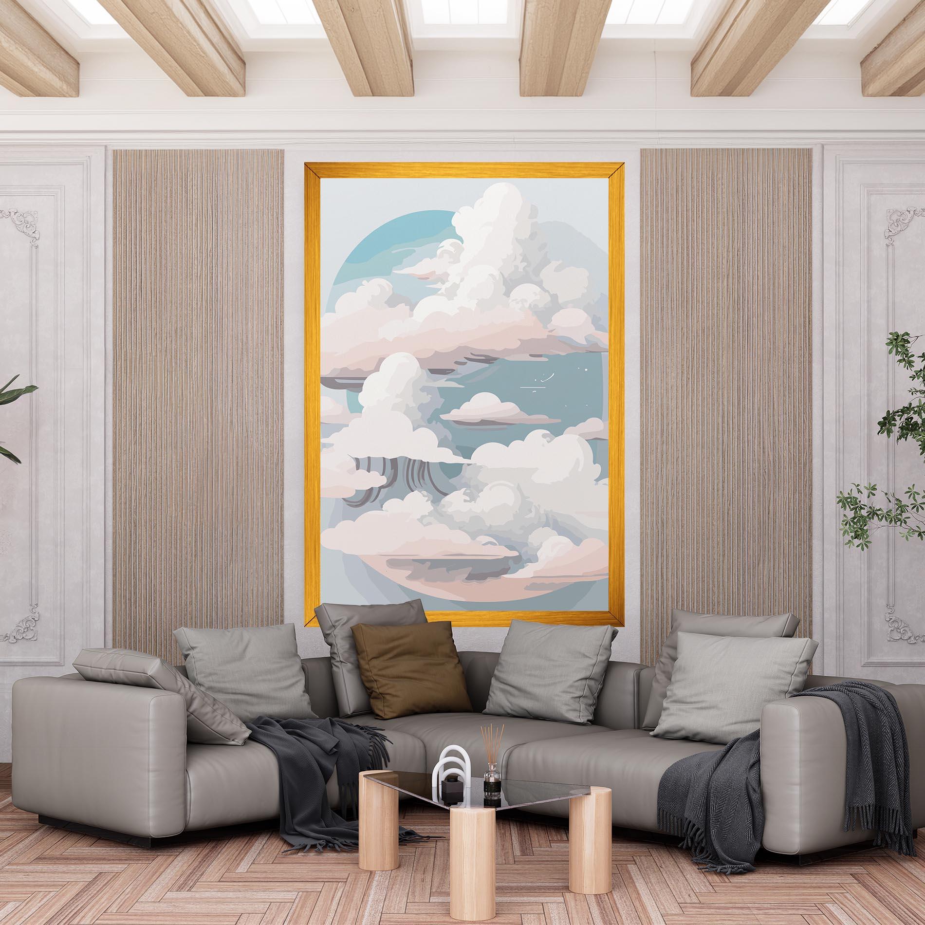 Картина на платно Cloud White Art mockup 6
