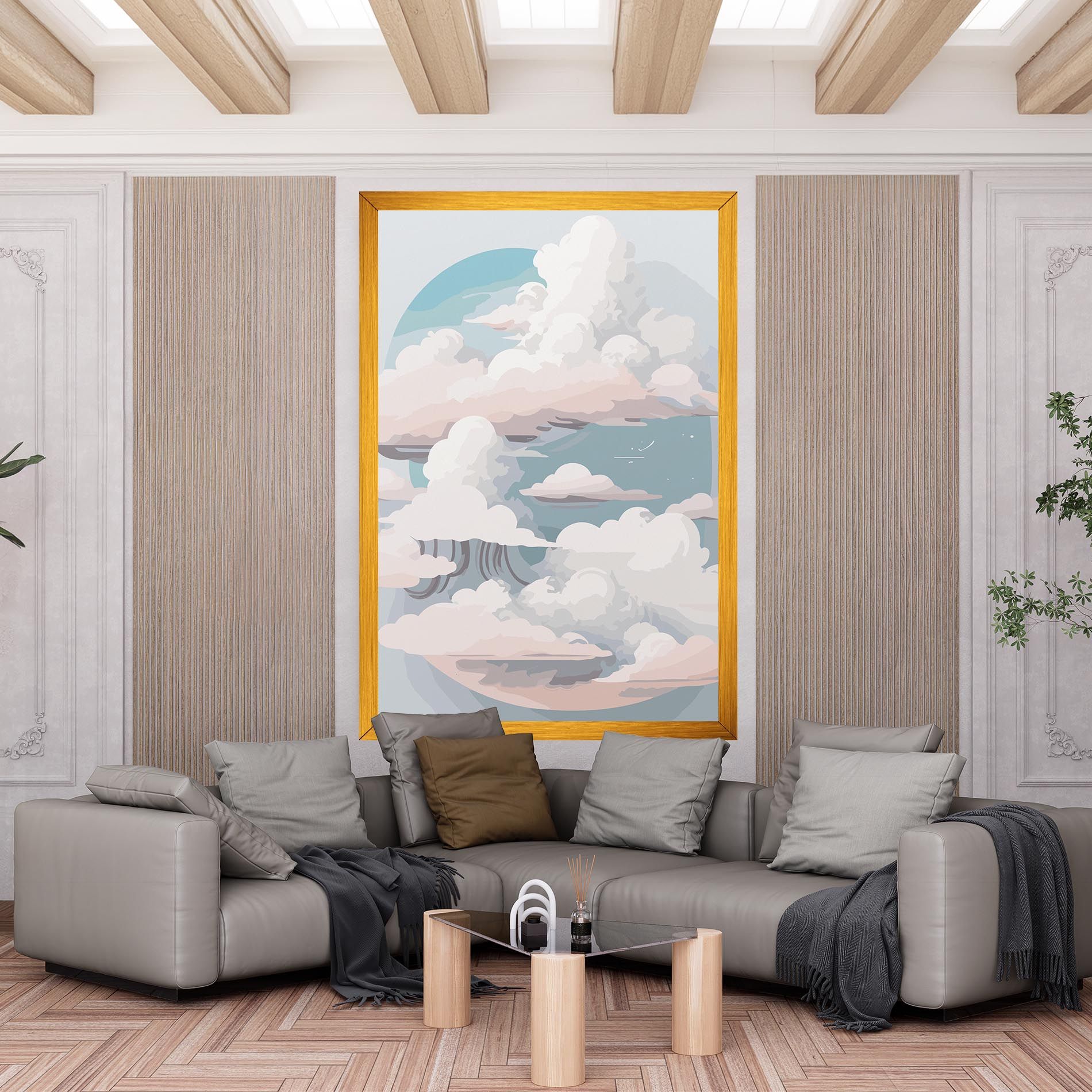 Cloud White Art mockup 6