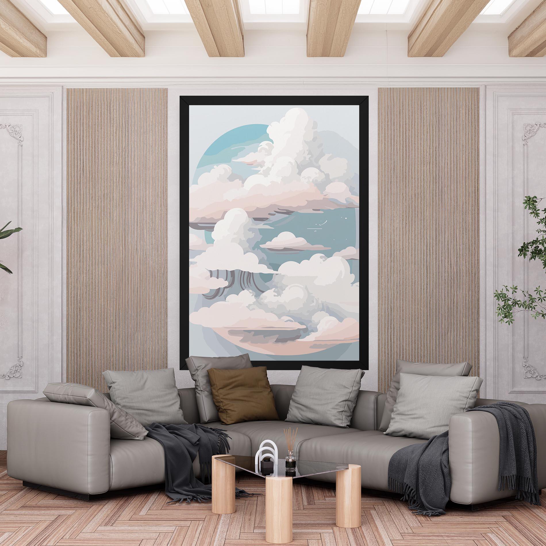 Картина на платно Cloud White Art mockup 6
