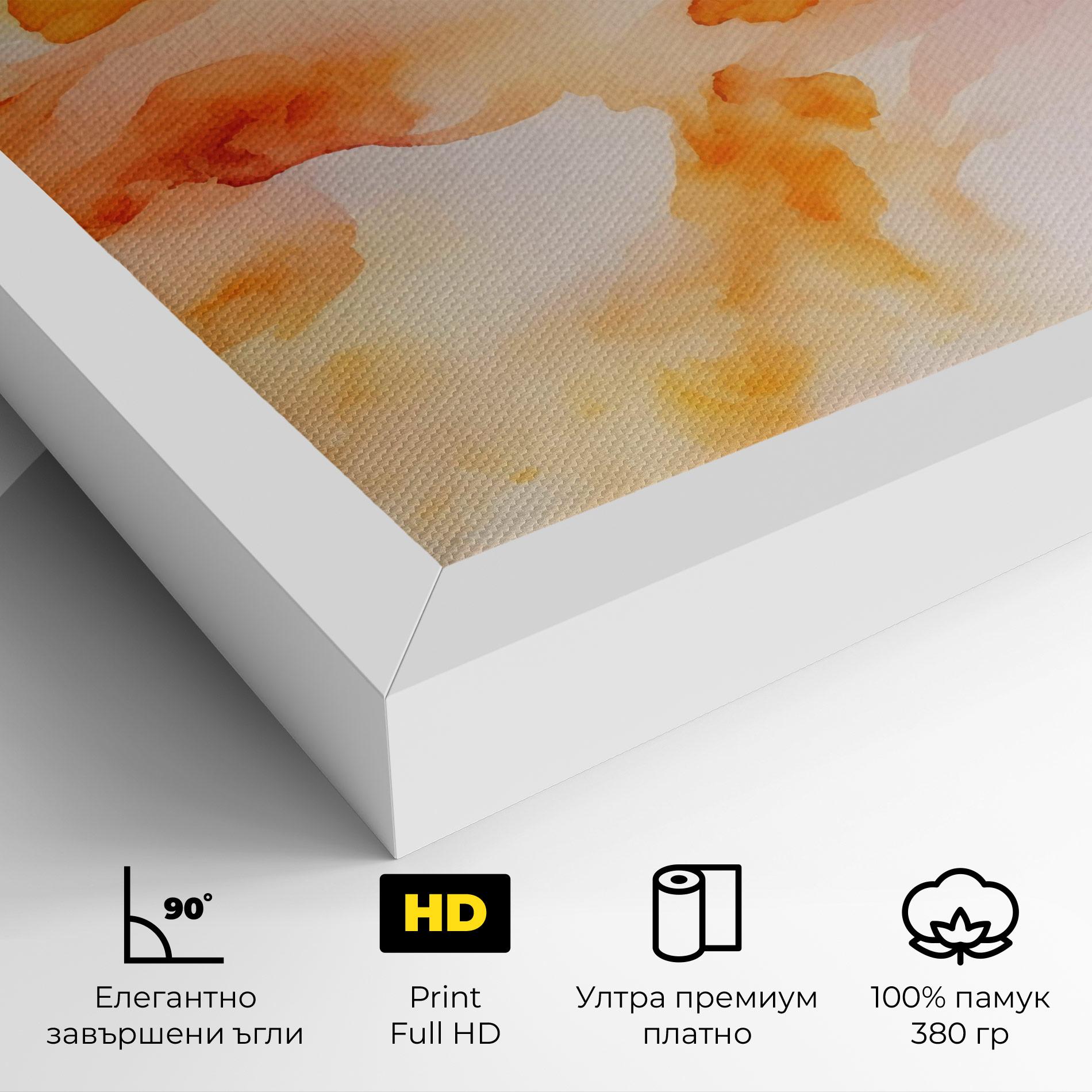 Картина на платно Abstract Orange Cloud mockup 4