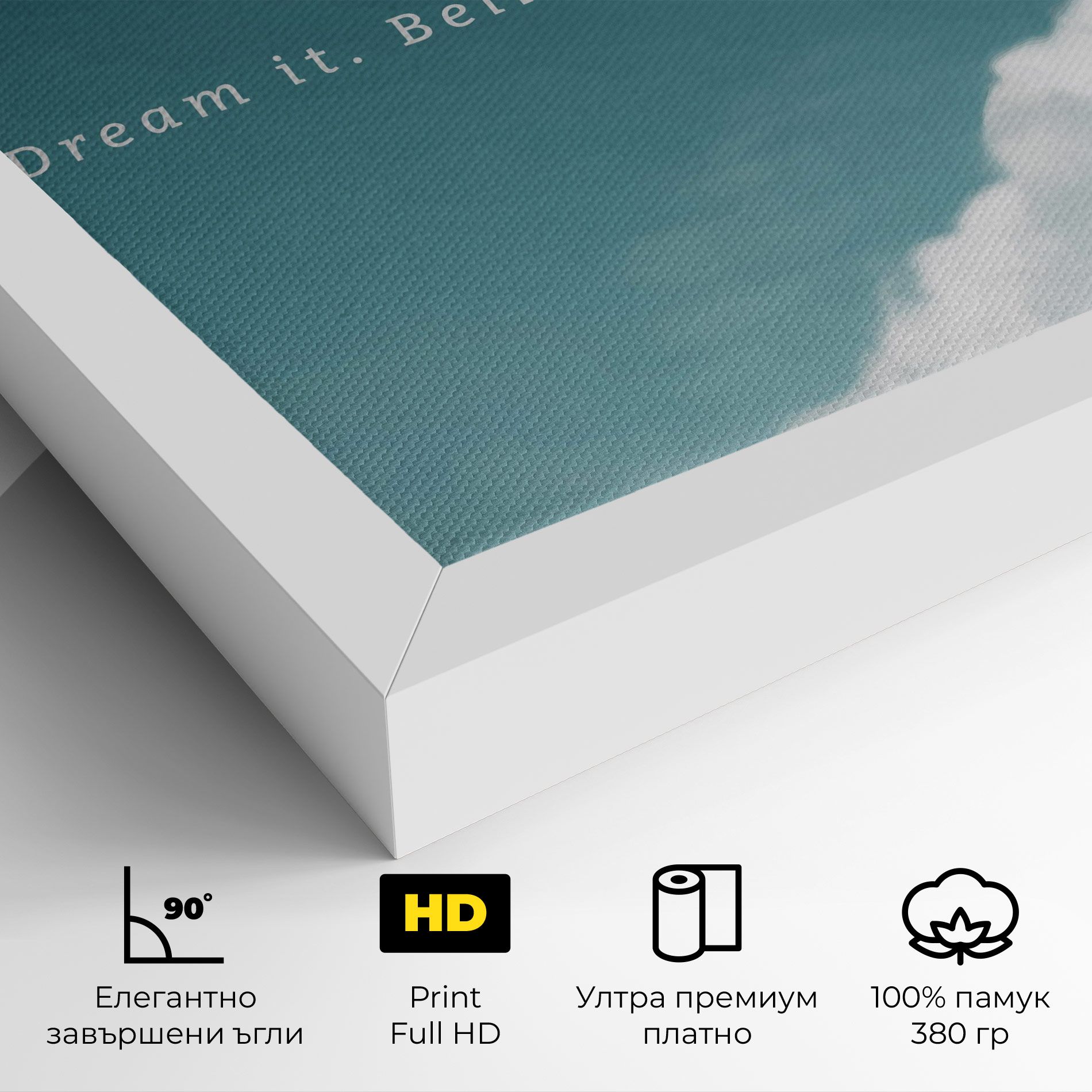 Clouds Text Green mockup 4