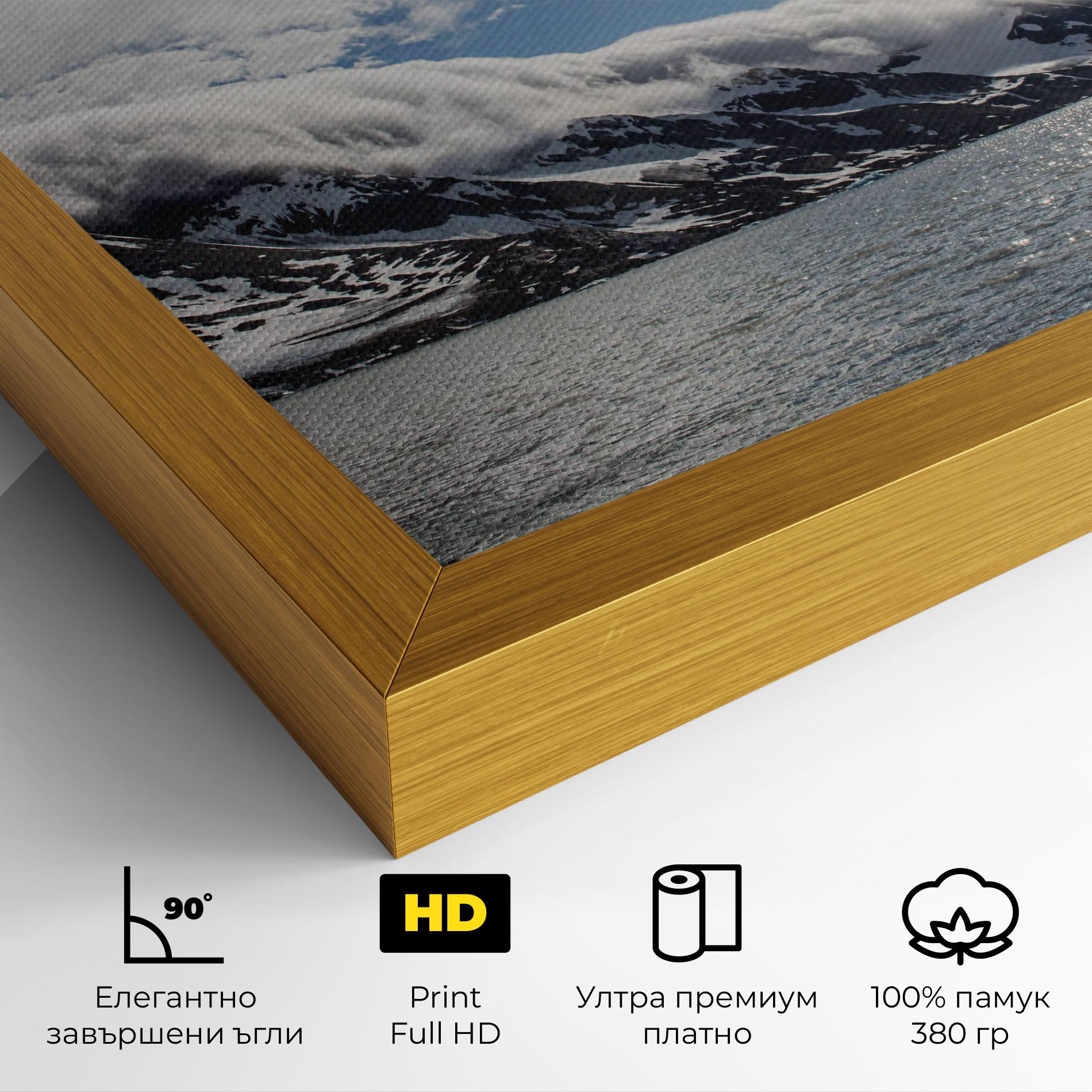 Картина на платно Clouds Over Ice mockup 4