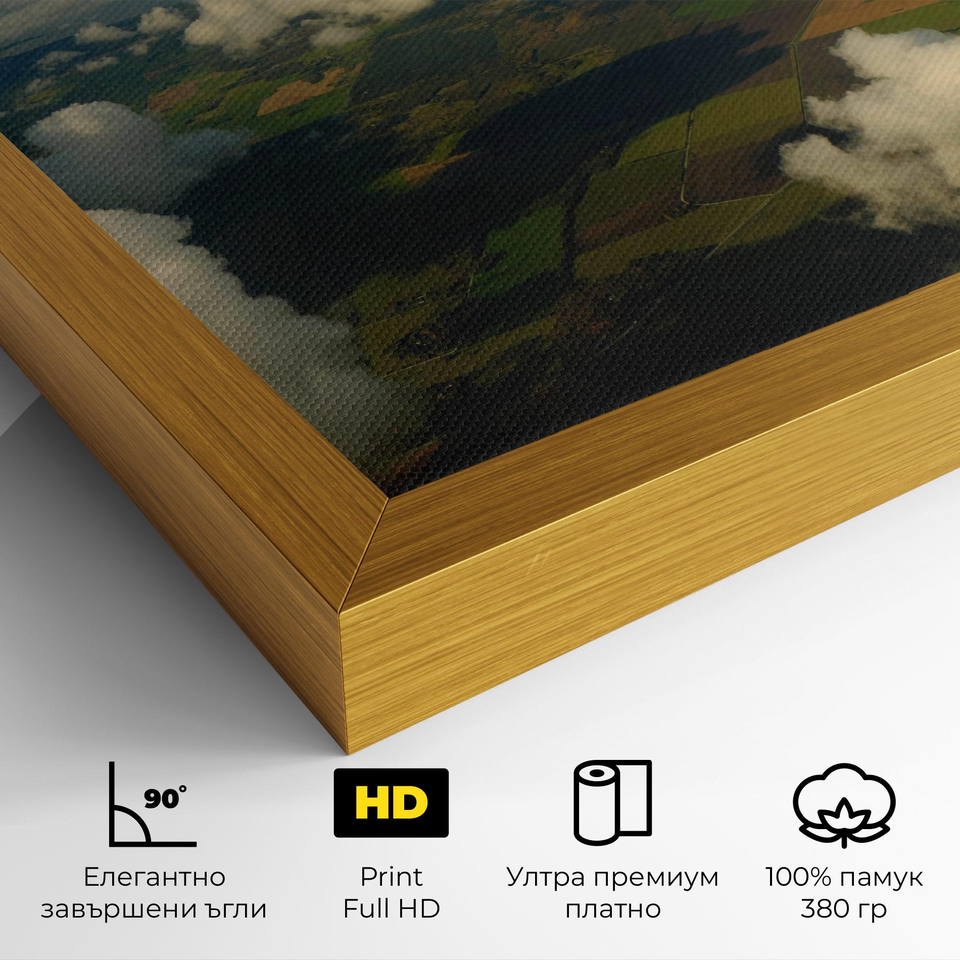 Картина на платно Clouds View From Plane mockup 4